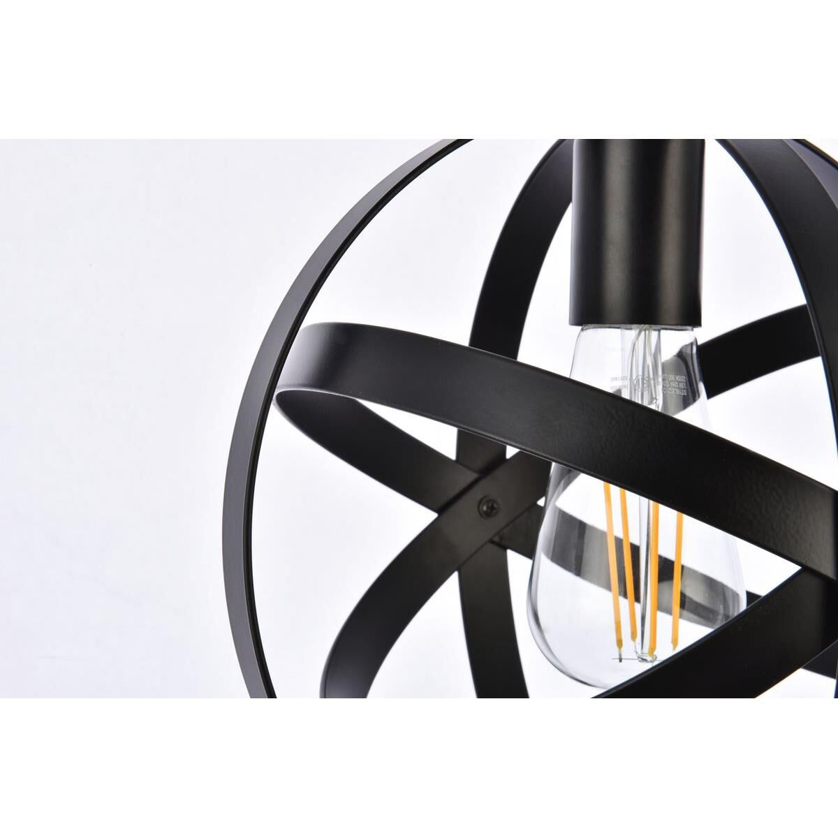 Shown in Black finish and Black Iron shade