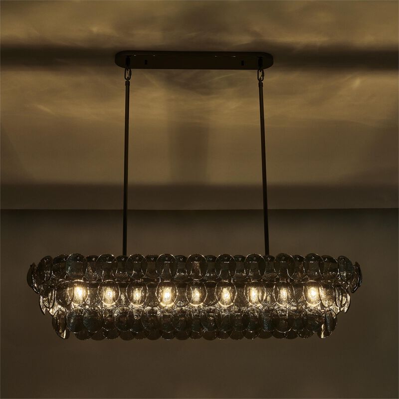 Uroko Medium Linear Chandelier by Kalco