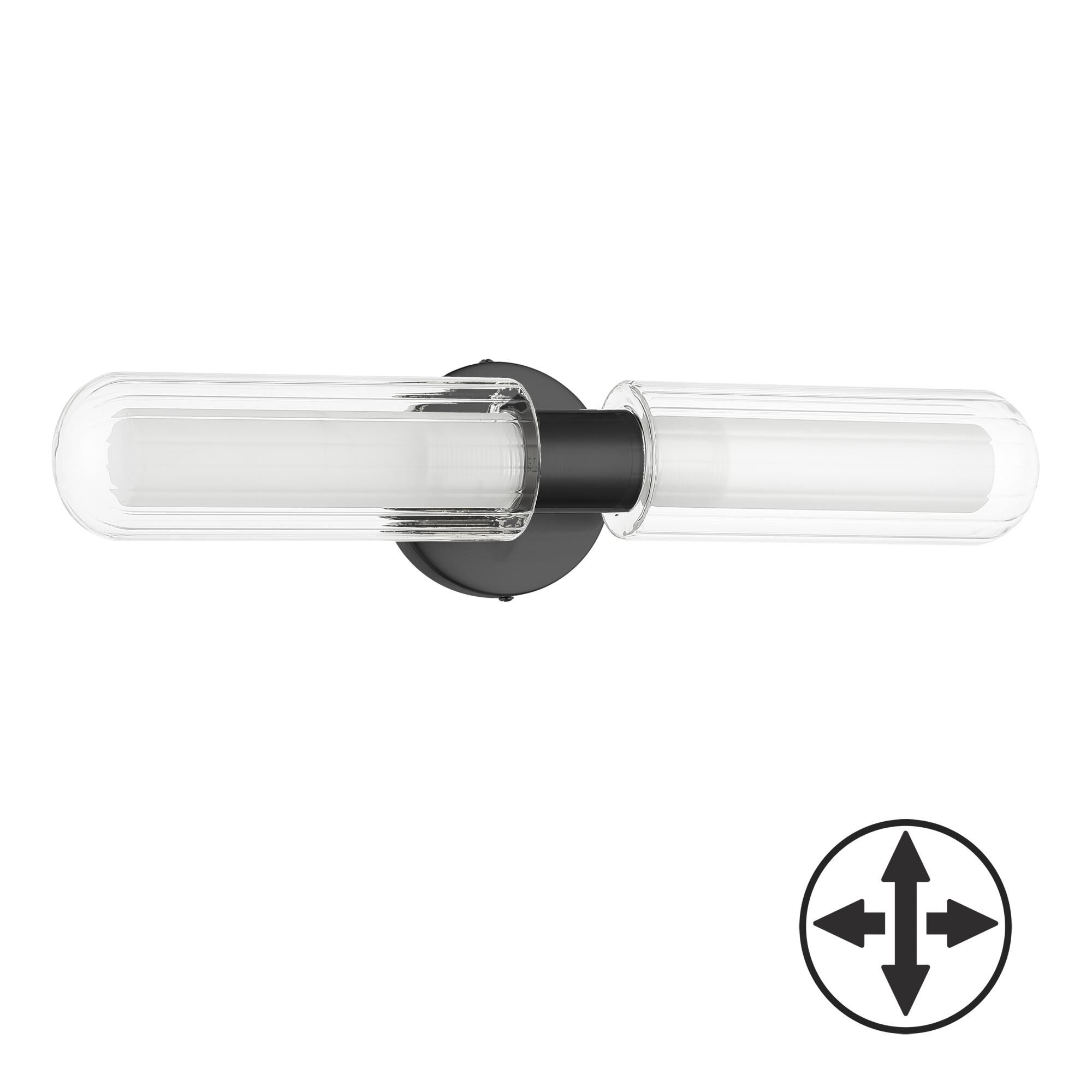 Shown in Matte Black finish and Clear and Frosted glass