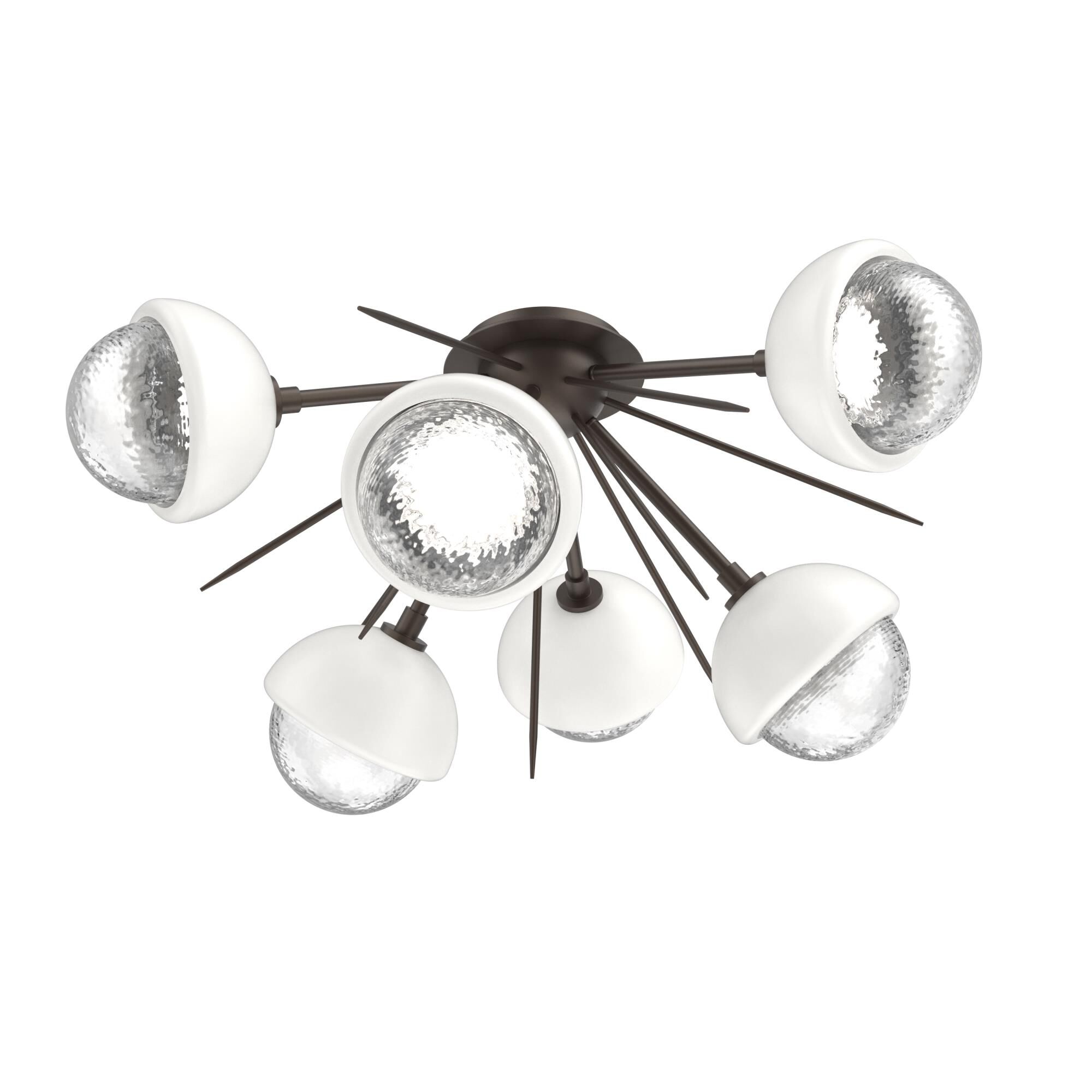 Shown in Flat Bronze finish and Clear glass and Salt White accent
