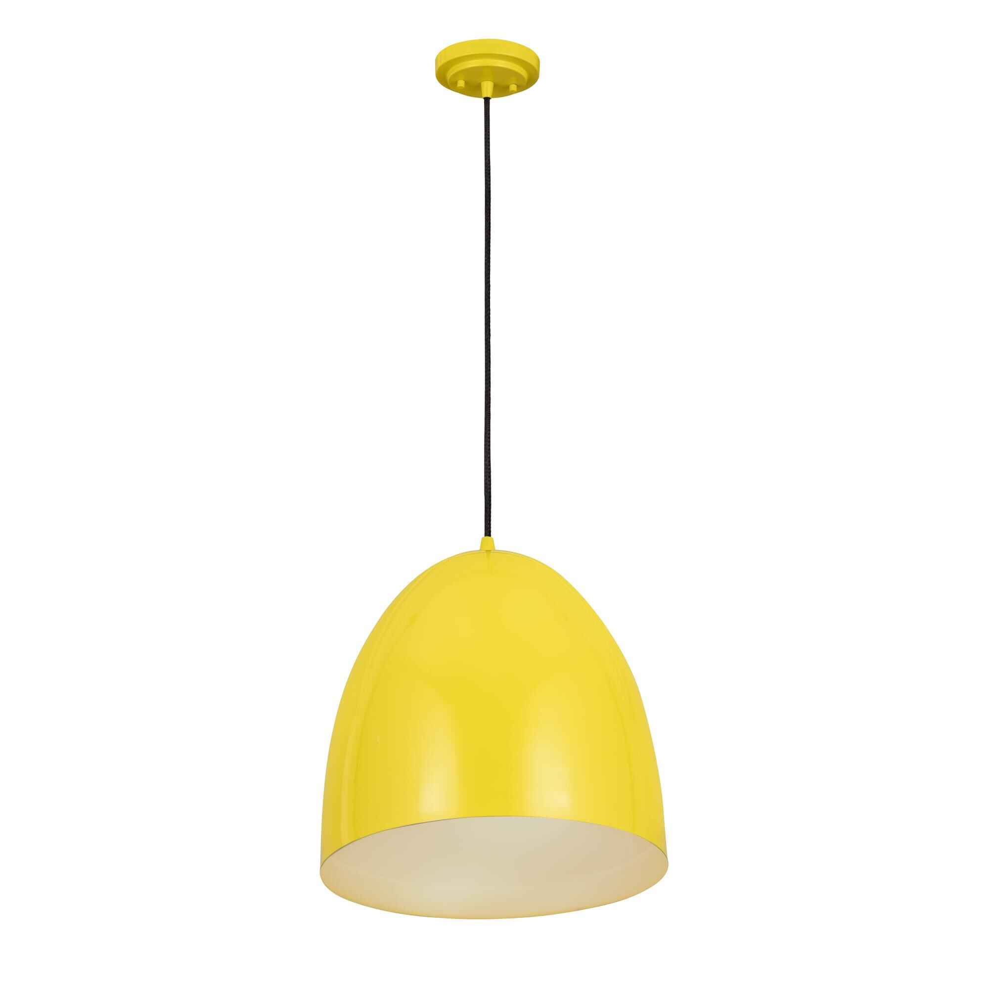 Shown in Yellow finish and Iron glass and Iron shade