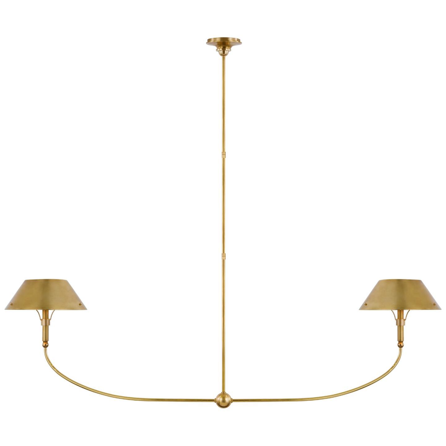 Shown in Hand-Rubbed Antique Brass finish and Hand-Rubbed Antique Brass shade