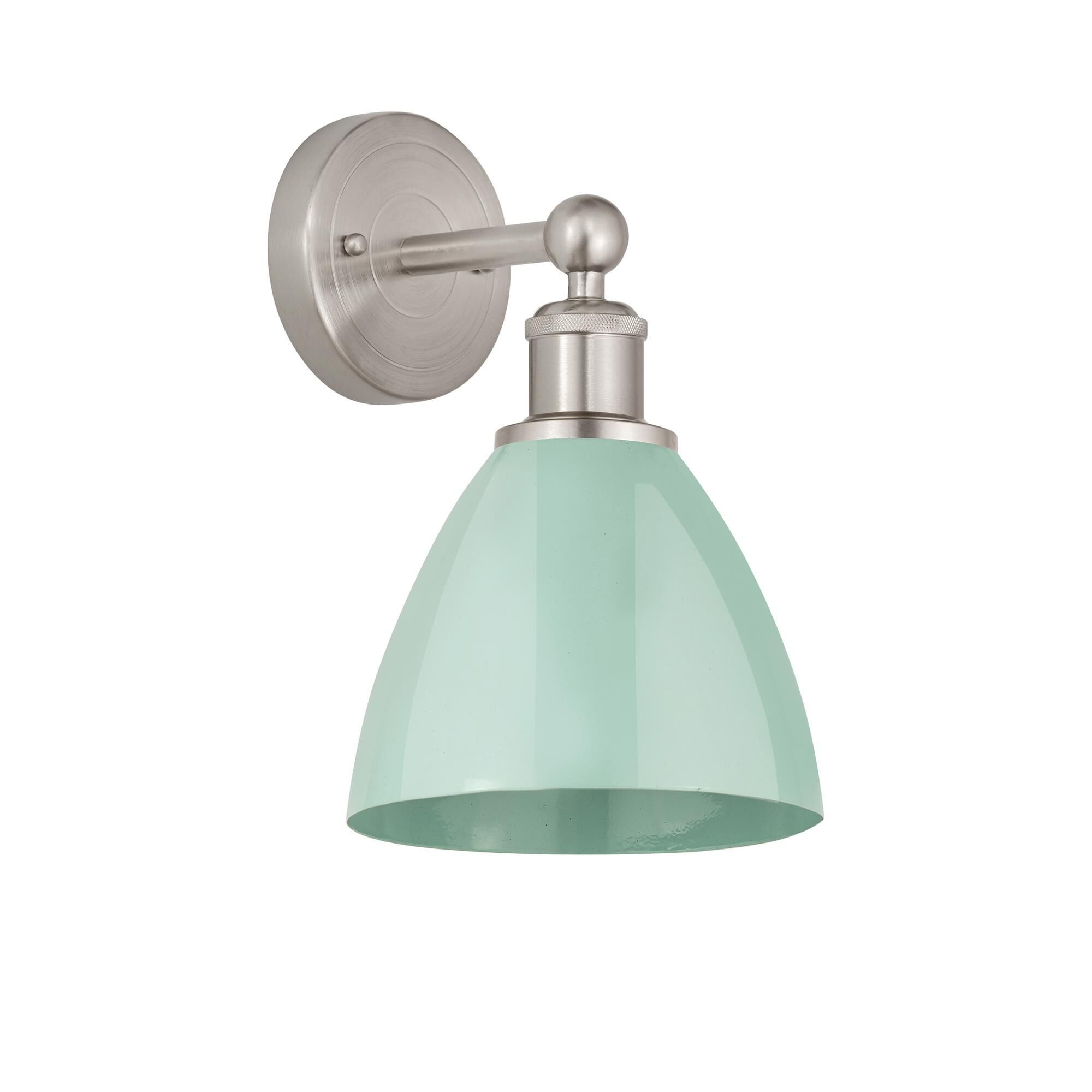 Shown in Satin Nickel finish and Seafoam shade