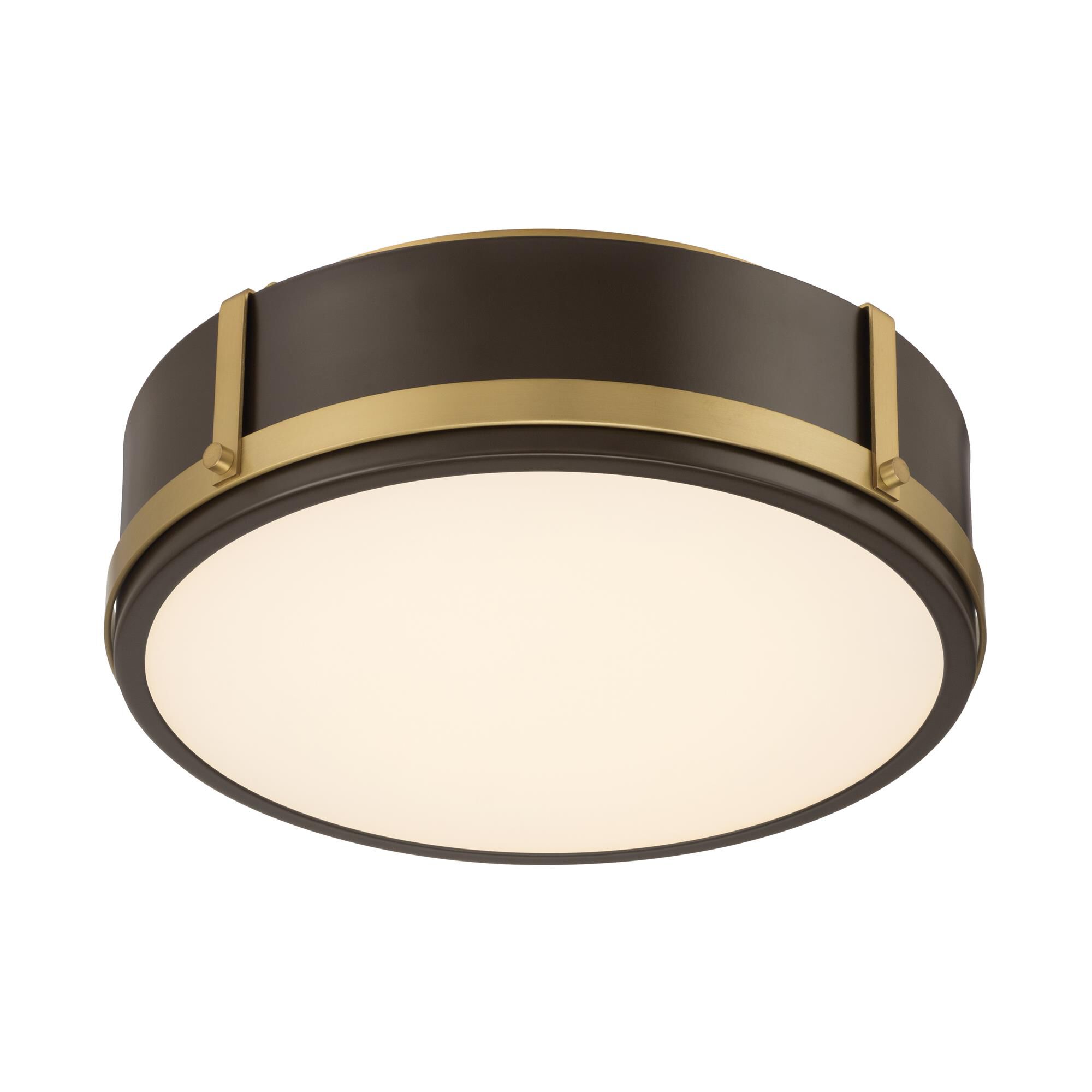 Shown in Legacy Brass and Dark Bronze finish and Etched Opal glass