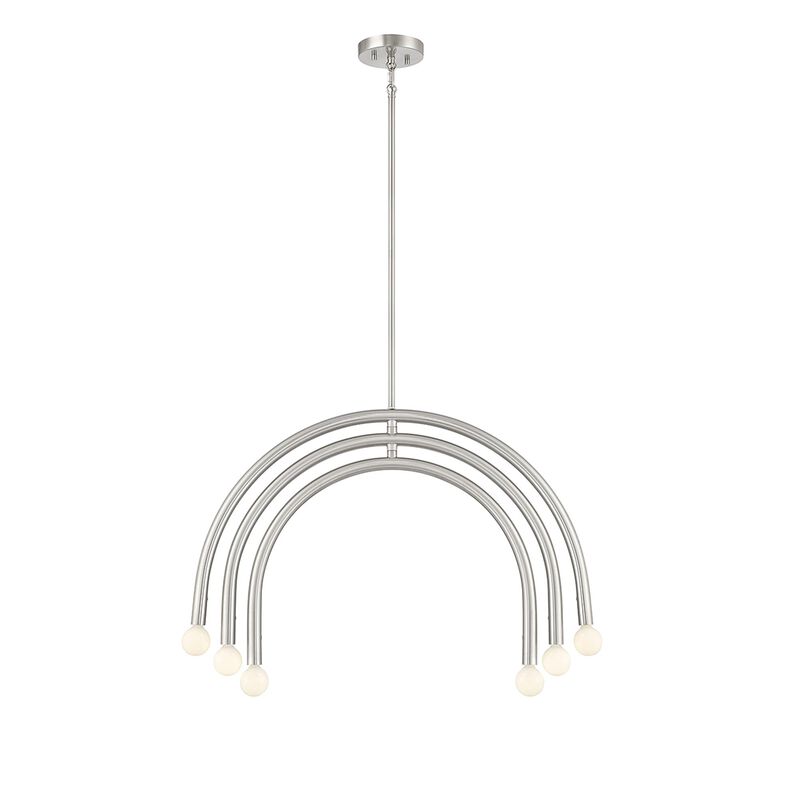 30 Inch 6 Light Chandelier by Meridian Lighting