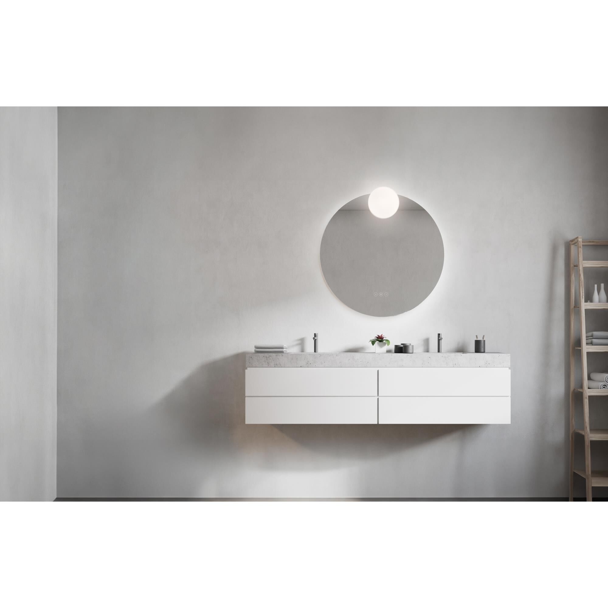 Shown in Mirror finish and Opal glass