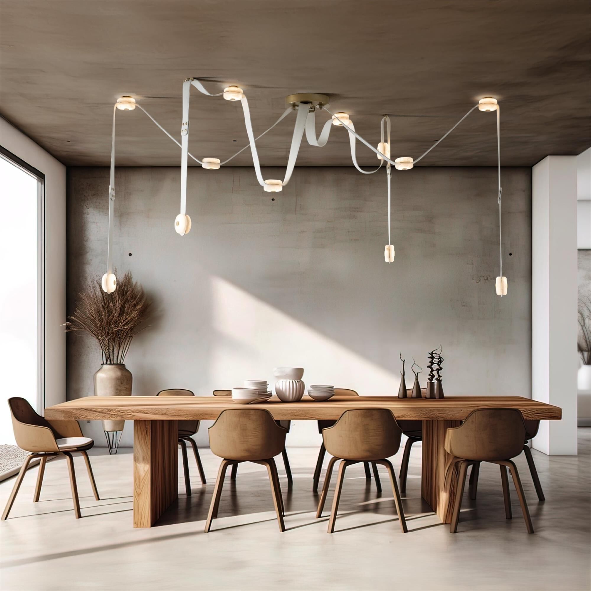 Shown in Modern Brass finish and White Leather accent