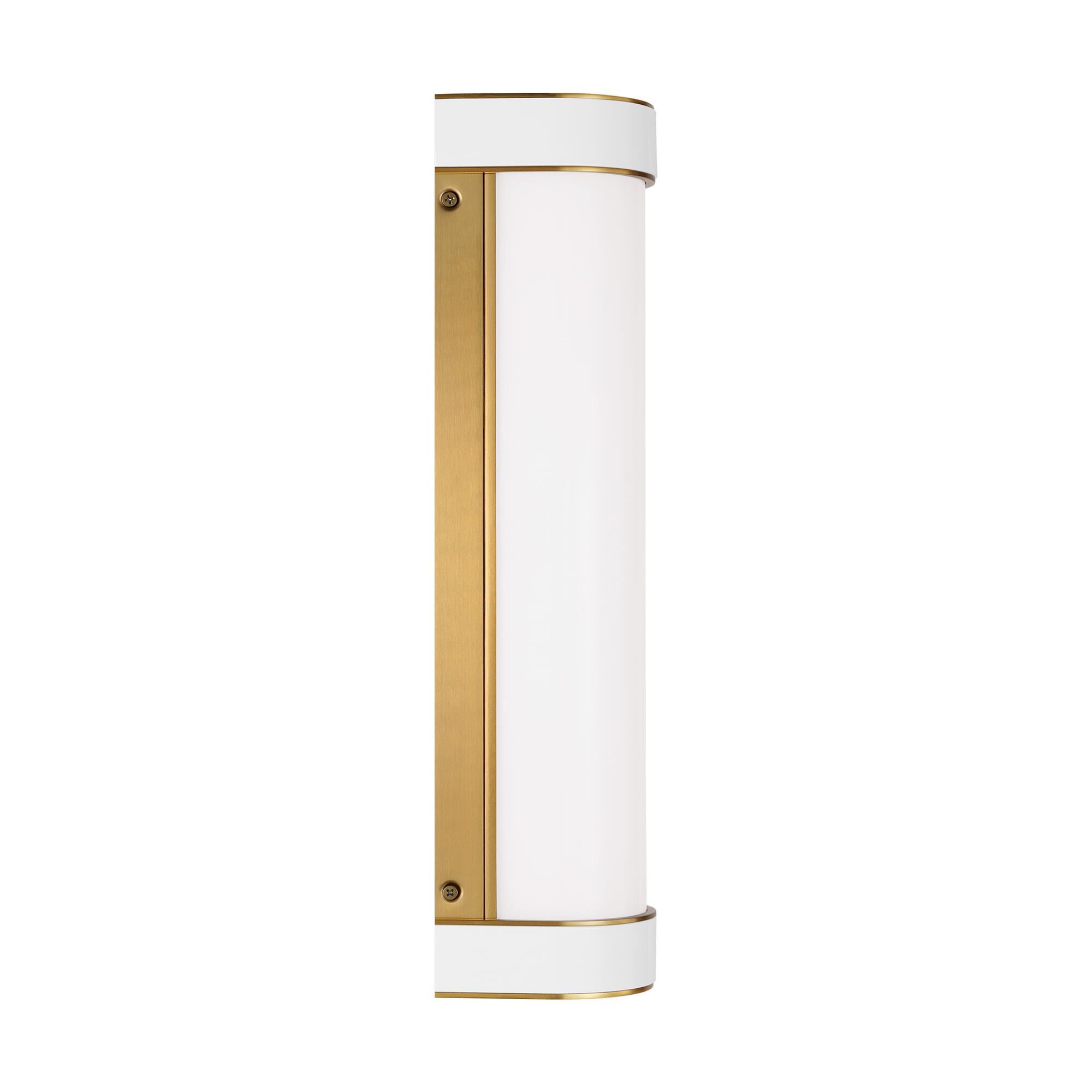 Shown in Burnished Brass finish and Milk White Glass shade