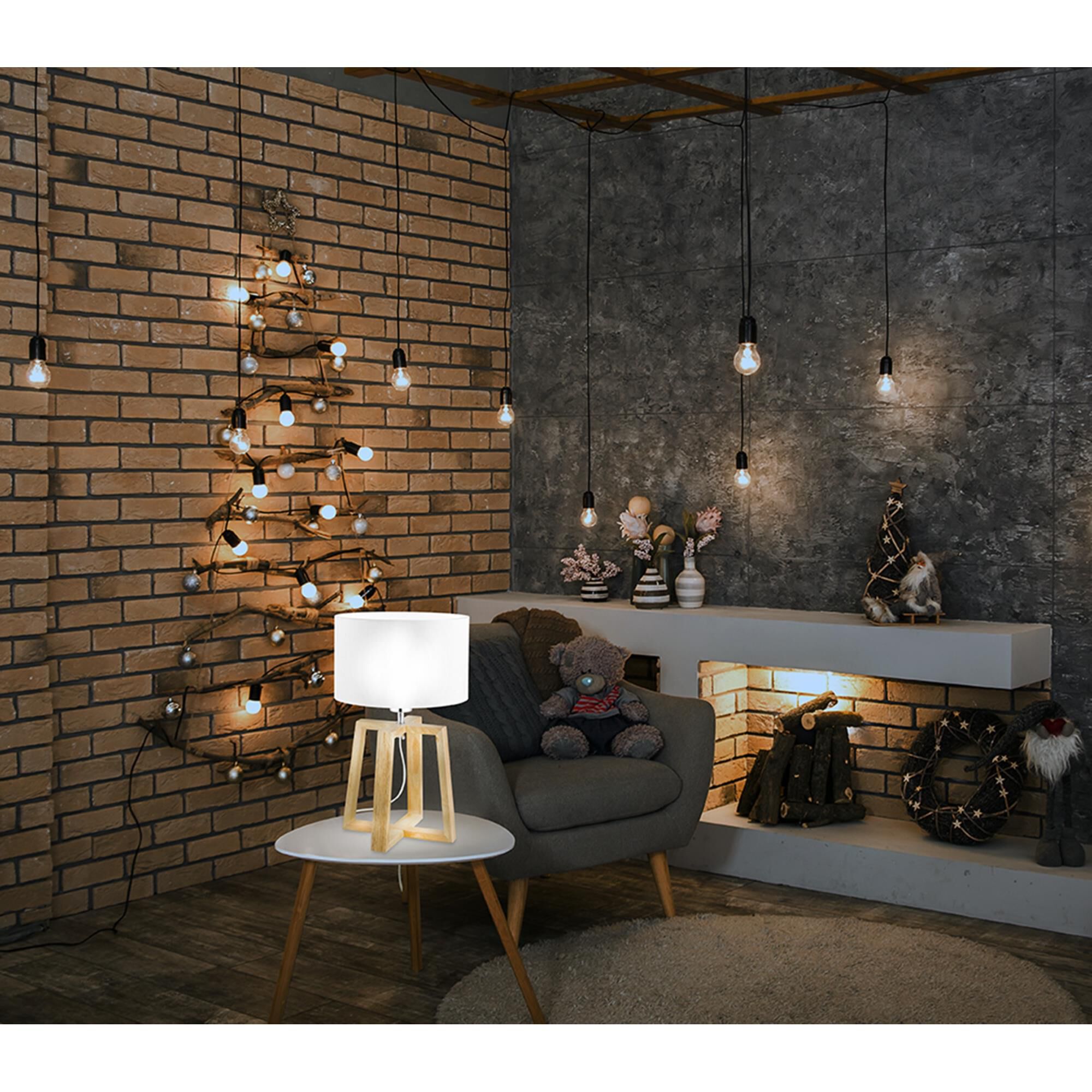 Shown in Natural finish and White shade