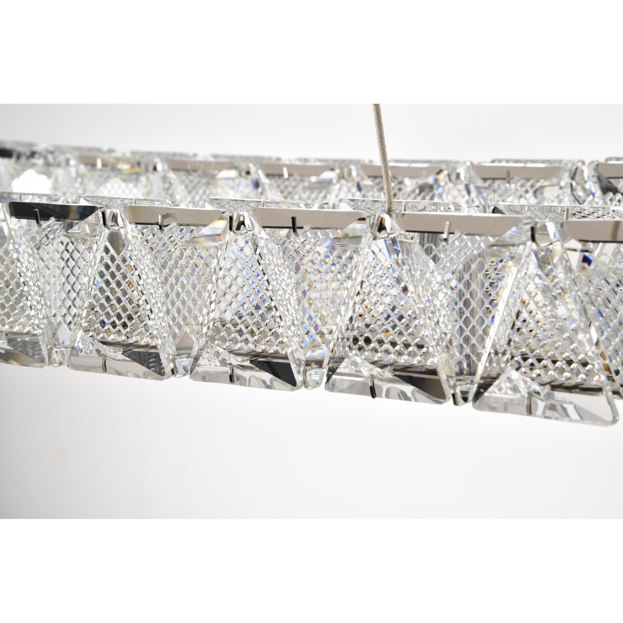 Shown in Polished Nickel finish and Clear K9 Crystal glass