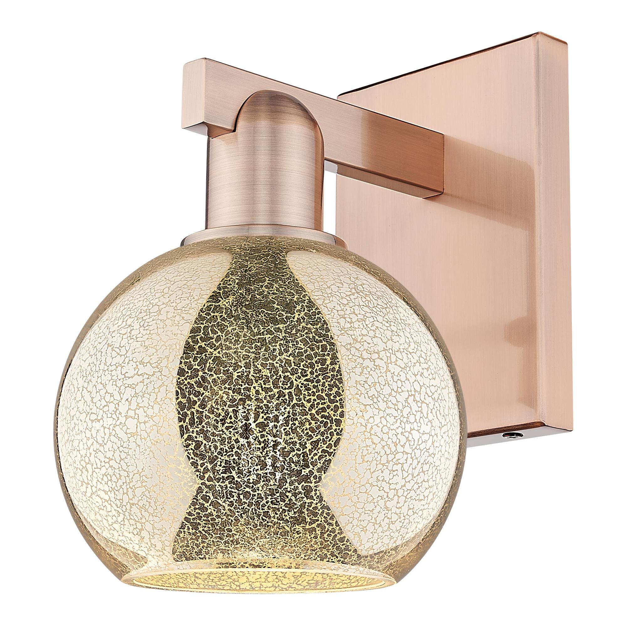 Shown in Antique Copper finish and Mercury glass