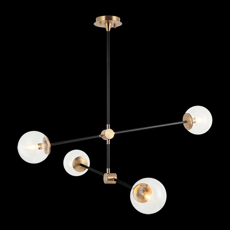 Shown in Aged Gold Brass finish and Clear glass