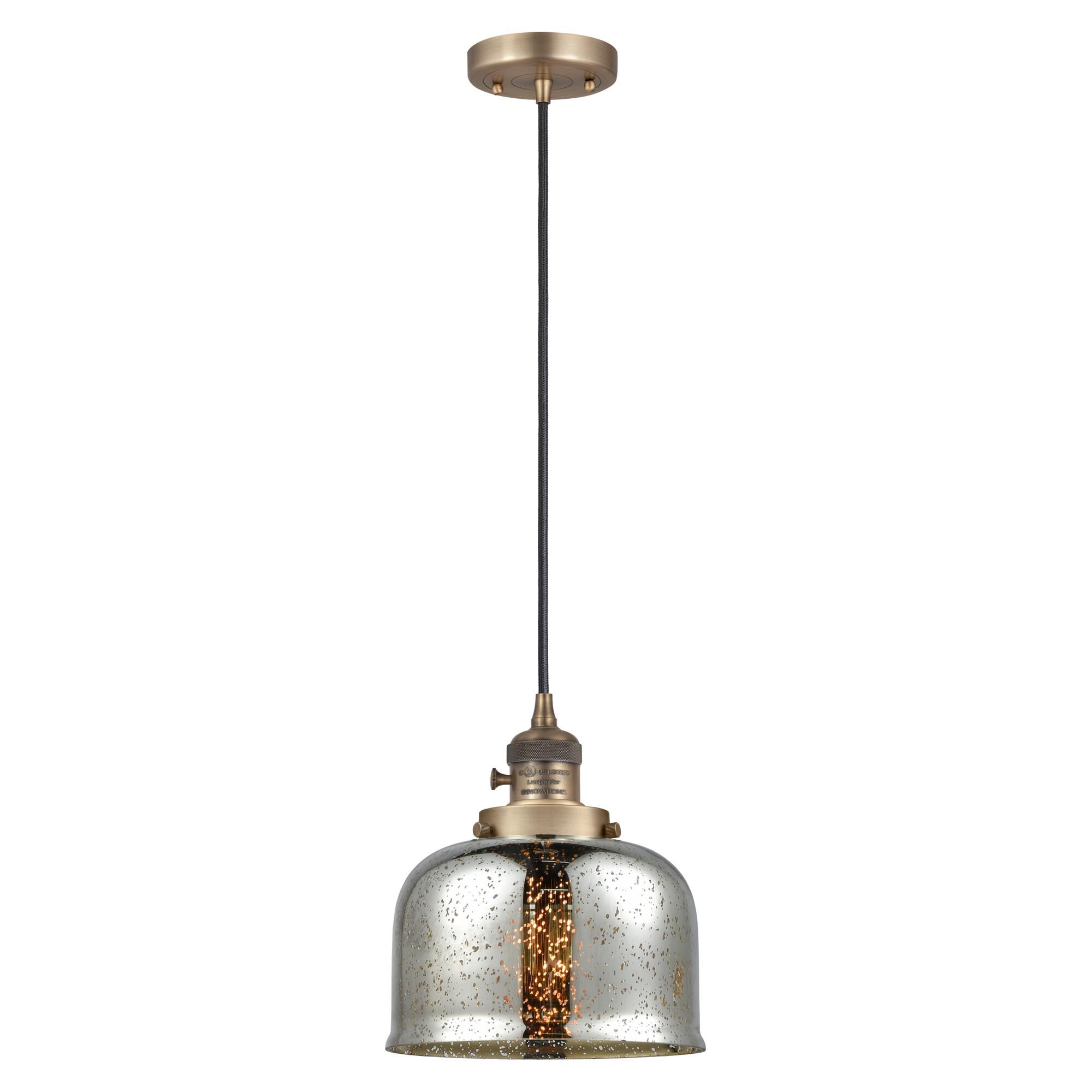 Shown in Brushed Brass finish and Silver Plated Mercury glass