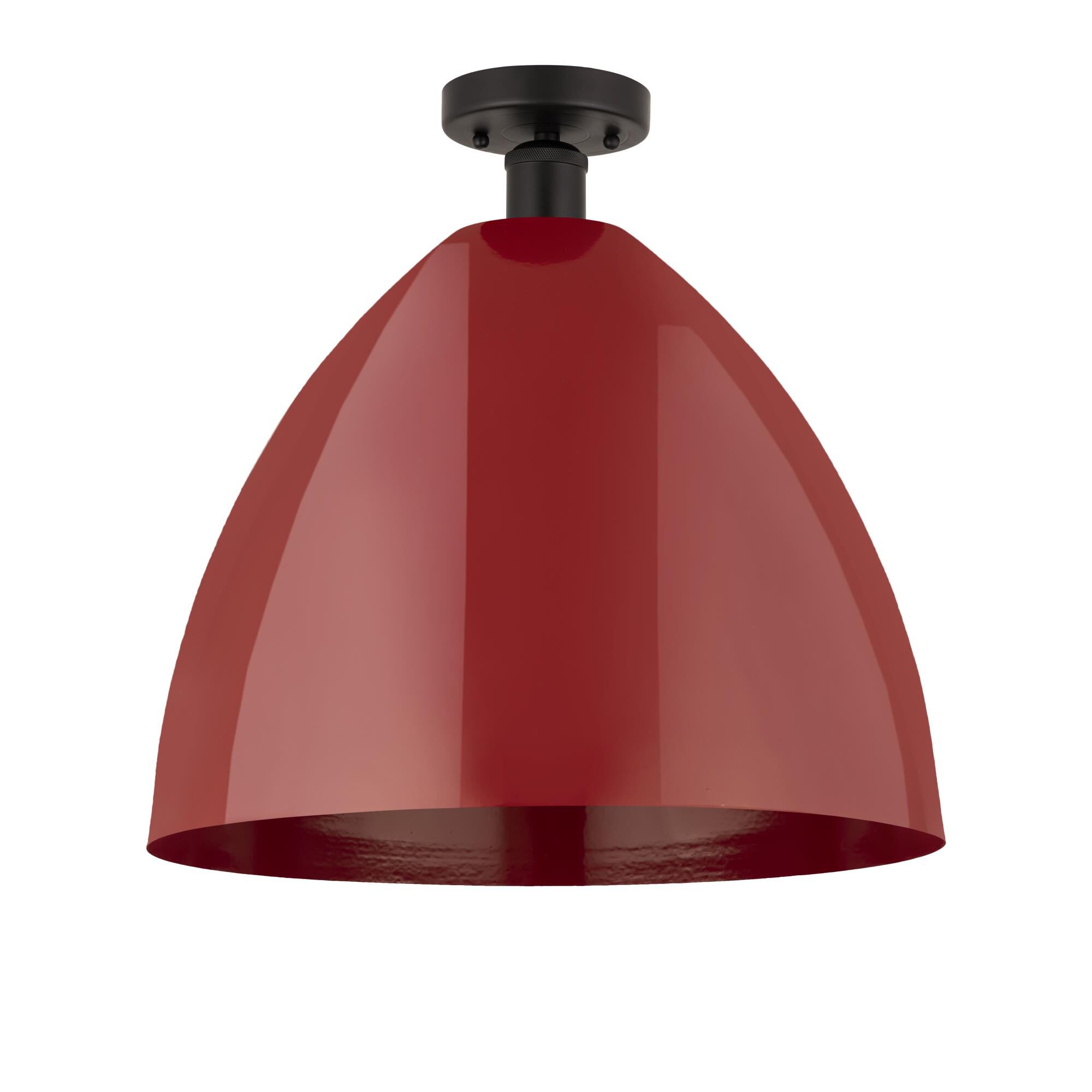 Shown in Oil Rubbed Bronze and Red finish and Red Metal shade