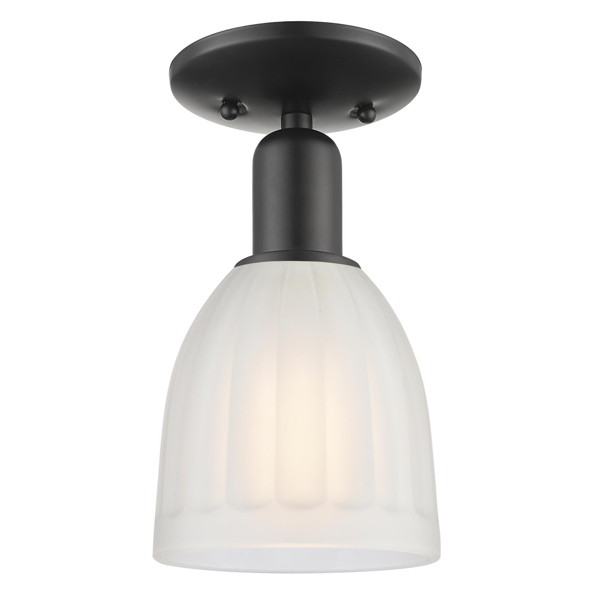 Shown in Matte Black finish and White glass