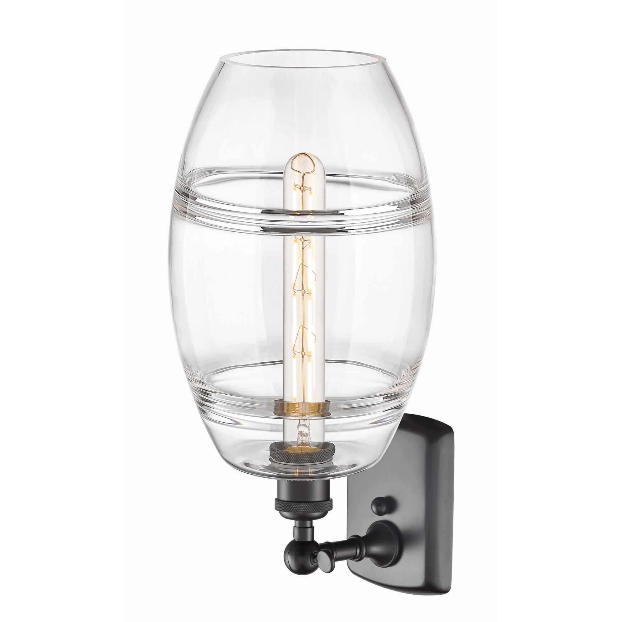 Shown in Oil Rubbed Bronze finish and Clear glass