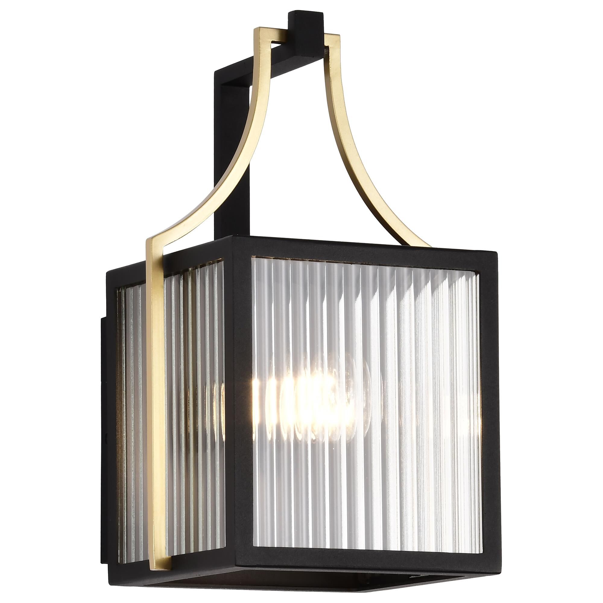 Shown in Black and Gold finish and Clear glass