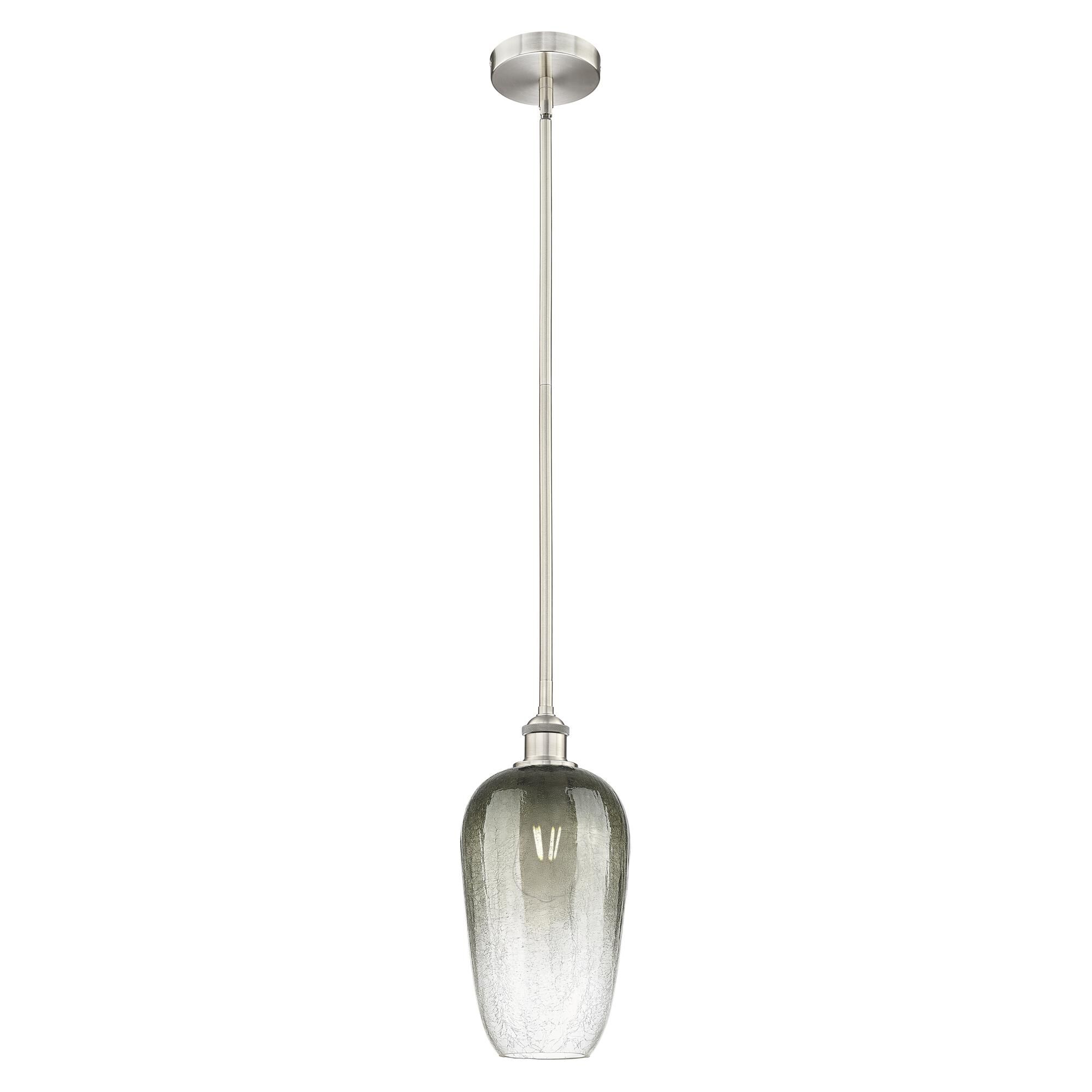 Shown in Brushed Satin Nickel finish and Slate glass