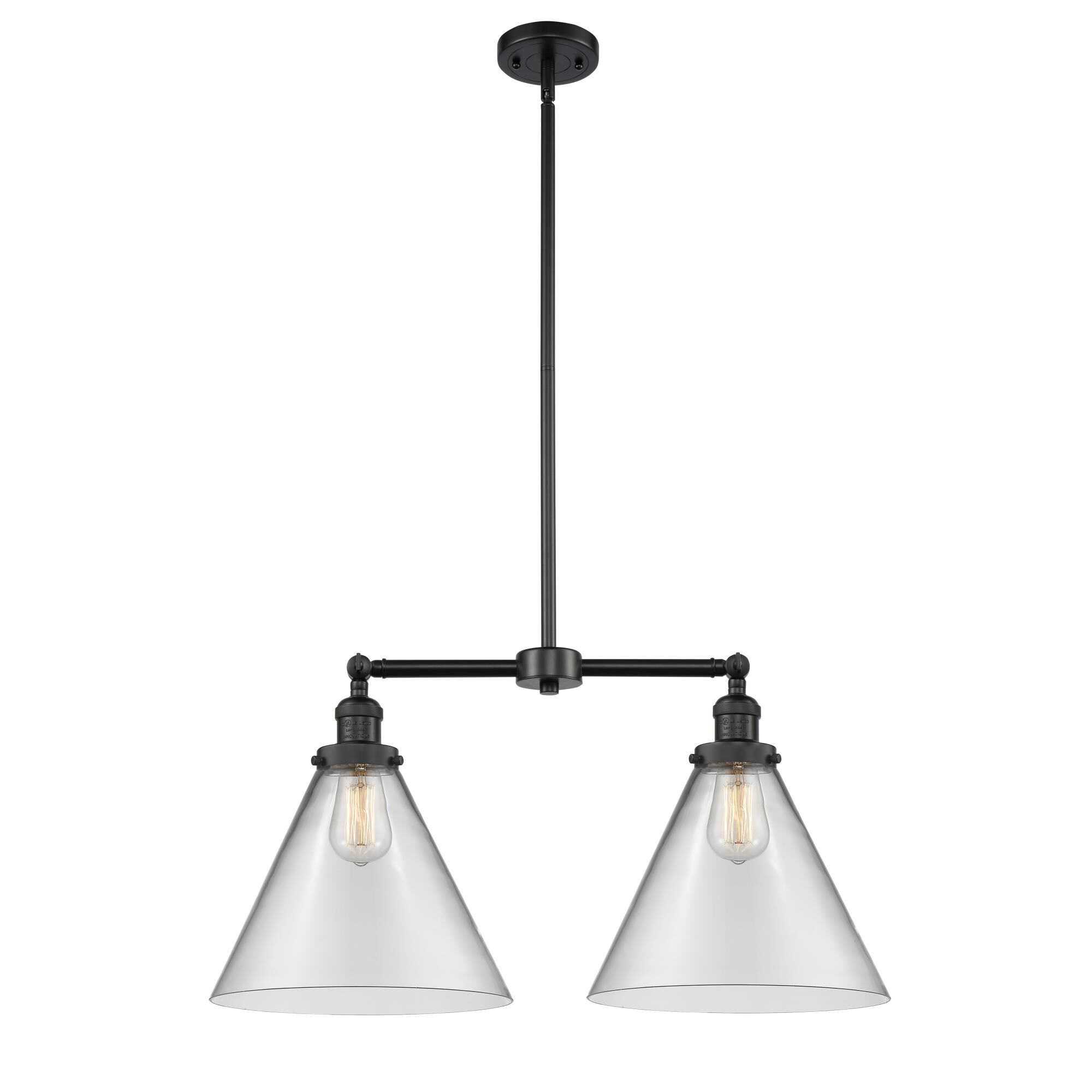 Bruno Marashlian X-Large Cone 21 Inch 2 Light Mini Chandelier by Innovations Lighting