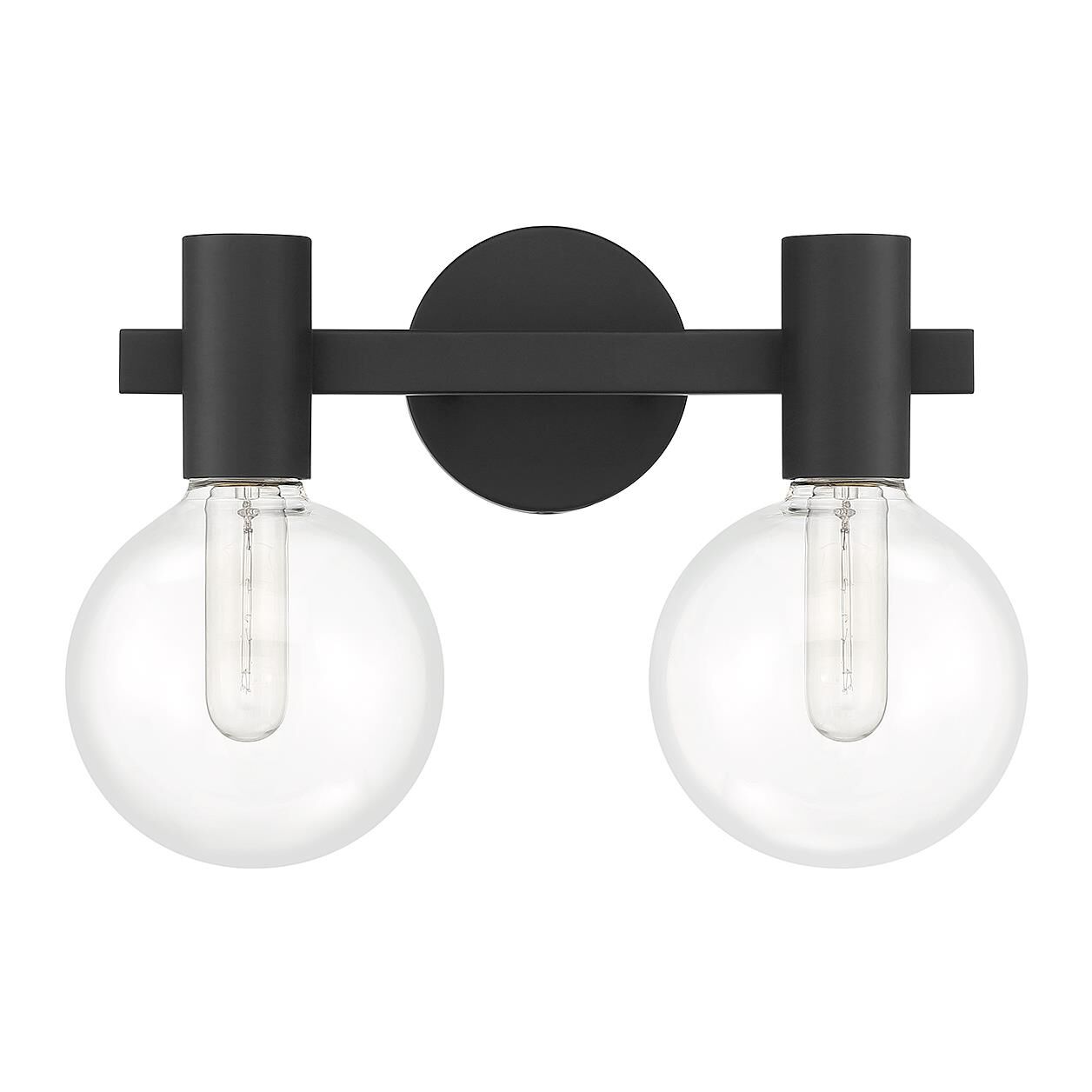 Shown in Matte Black finish and Clear glass