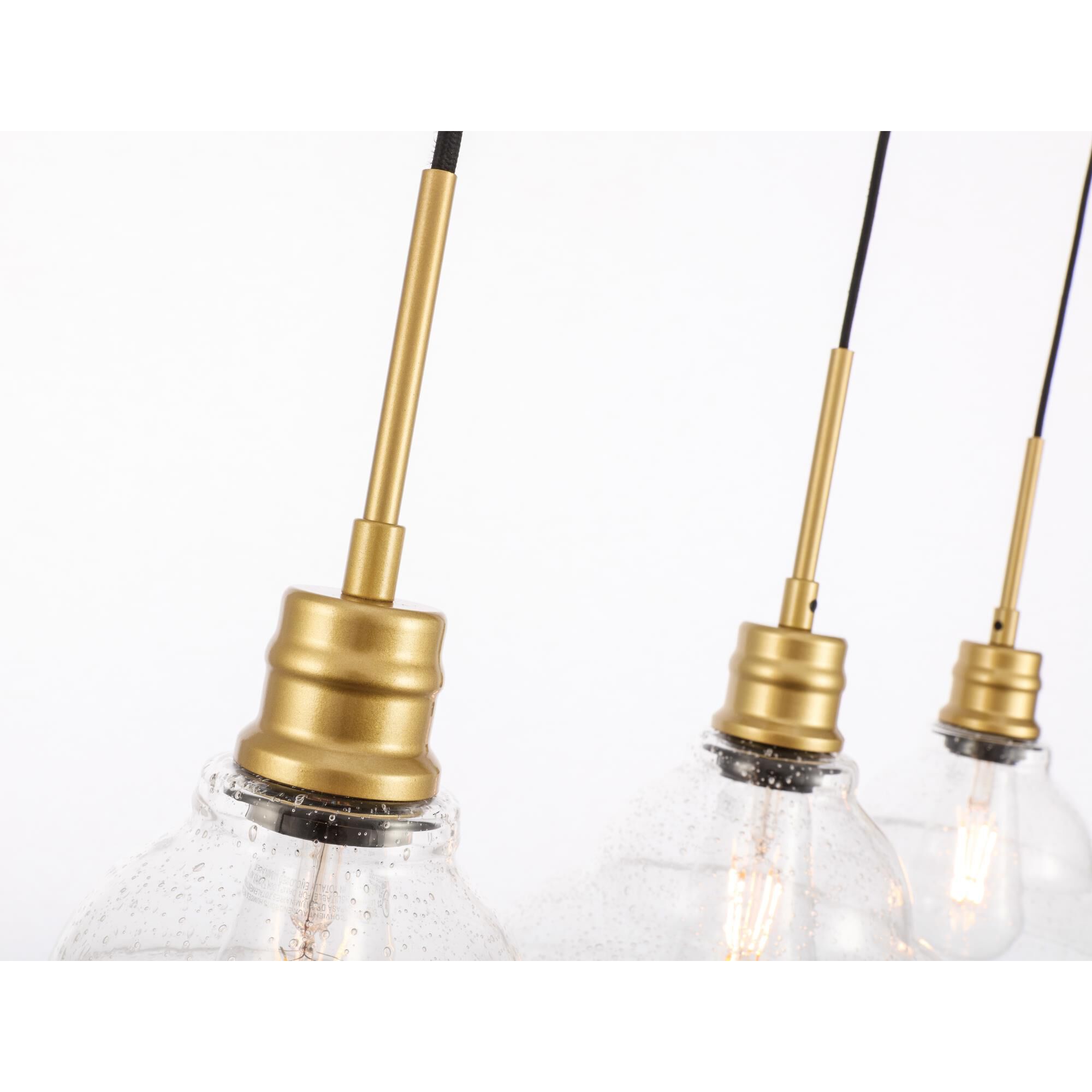 Clive 34 Inch 3 Light Linear Suspension Light by Elegant Lighting