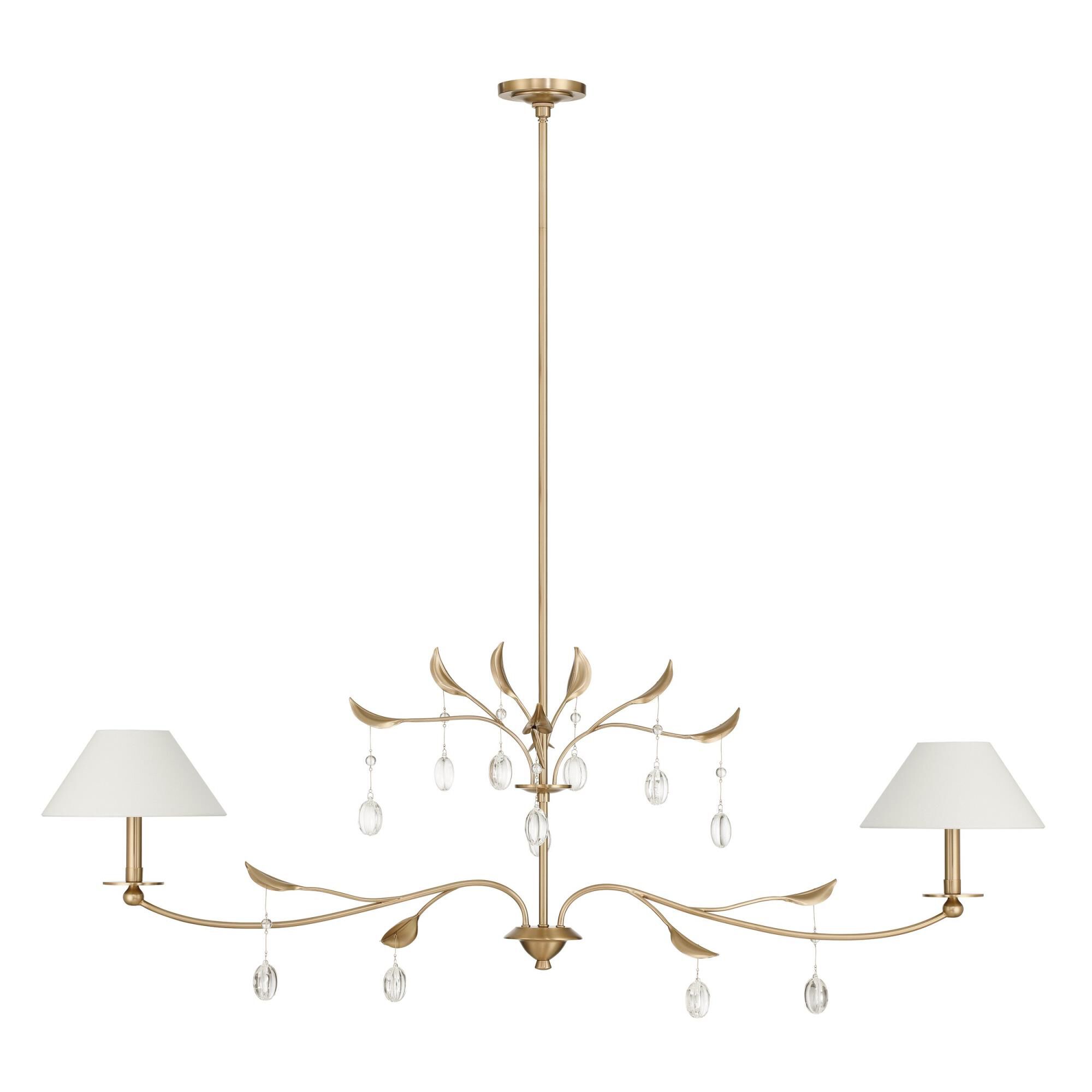 Shown in Champagne Gold finish and White shade