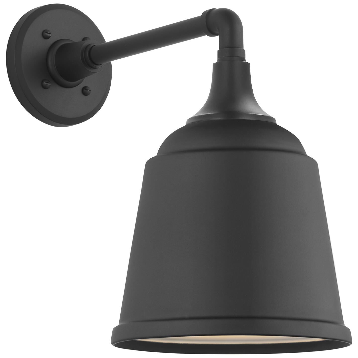 Shown in Matte Black finish and Matte Black Rockhouse shade