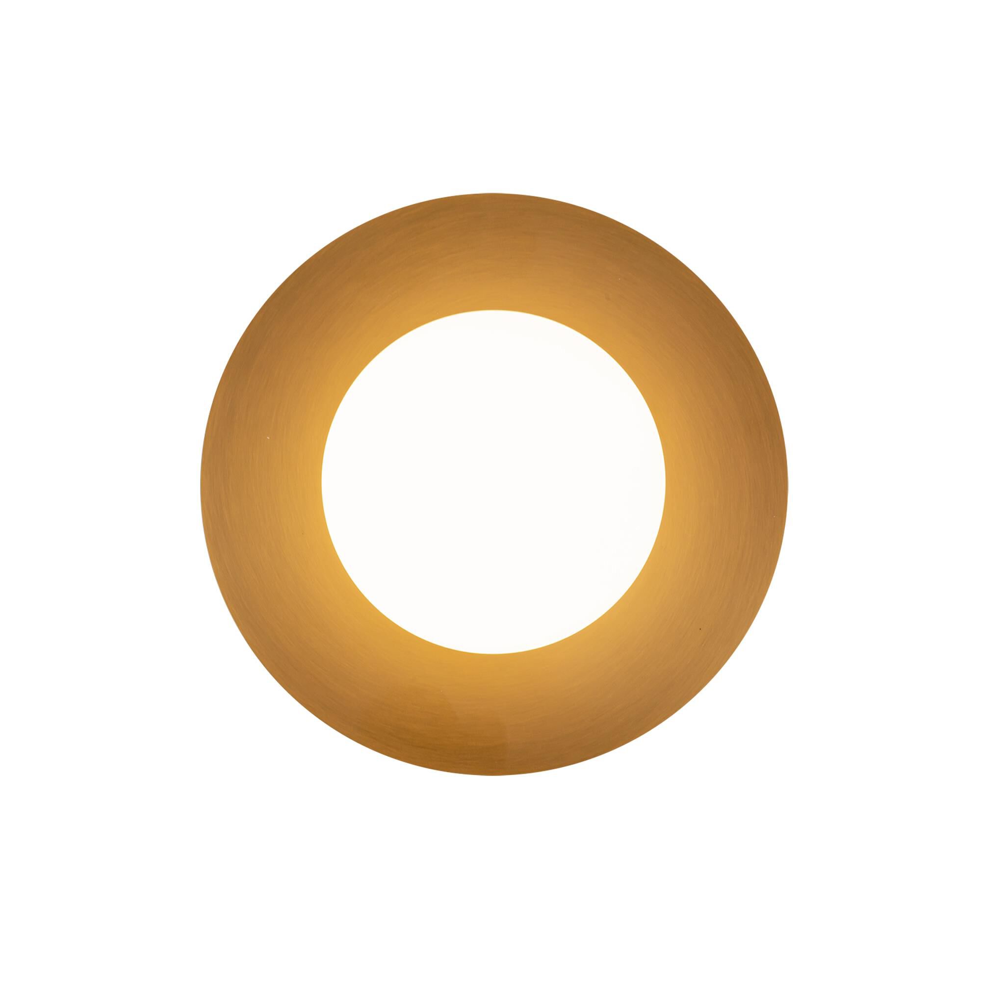 Shown in Brushed Gold finish and Opal glass