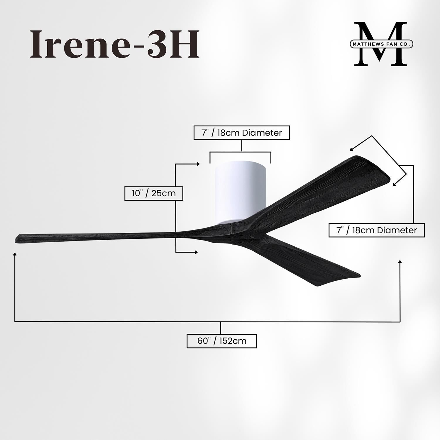 Irene 60 Inch Flush Mount Fan by Matthews Fan Company