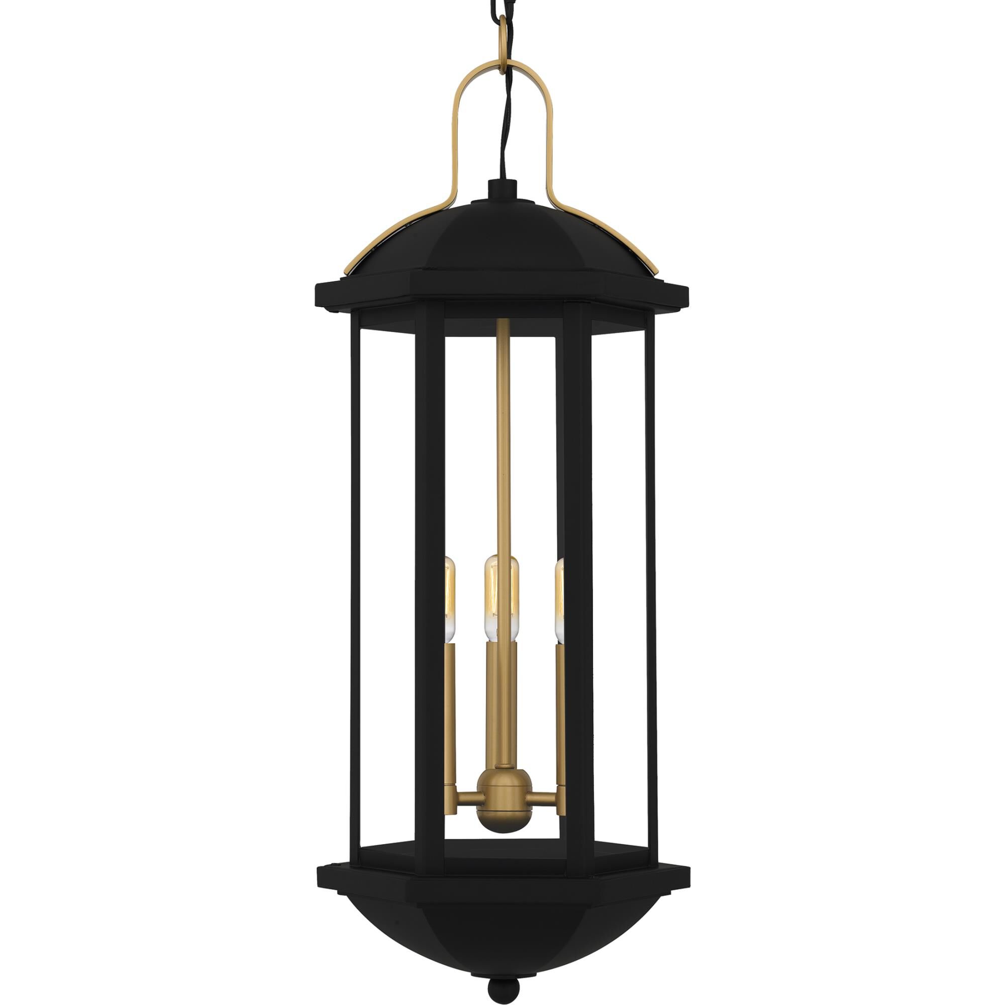 Shown in Matte Black finish and Clear Glass shade