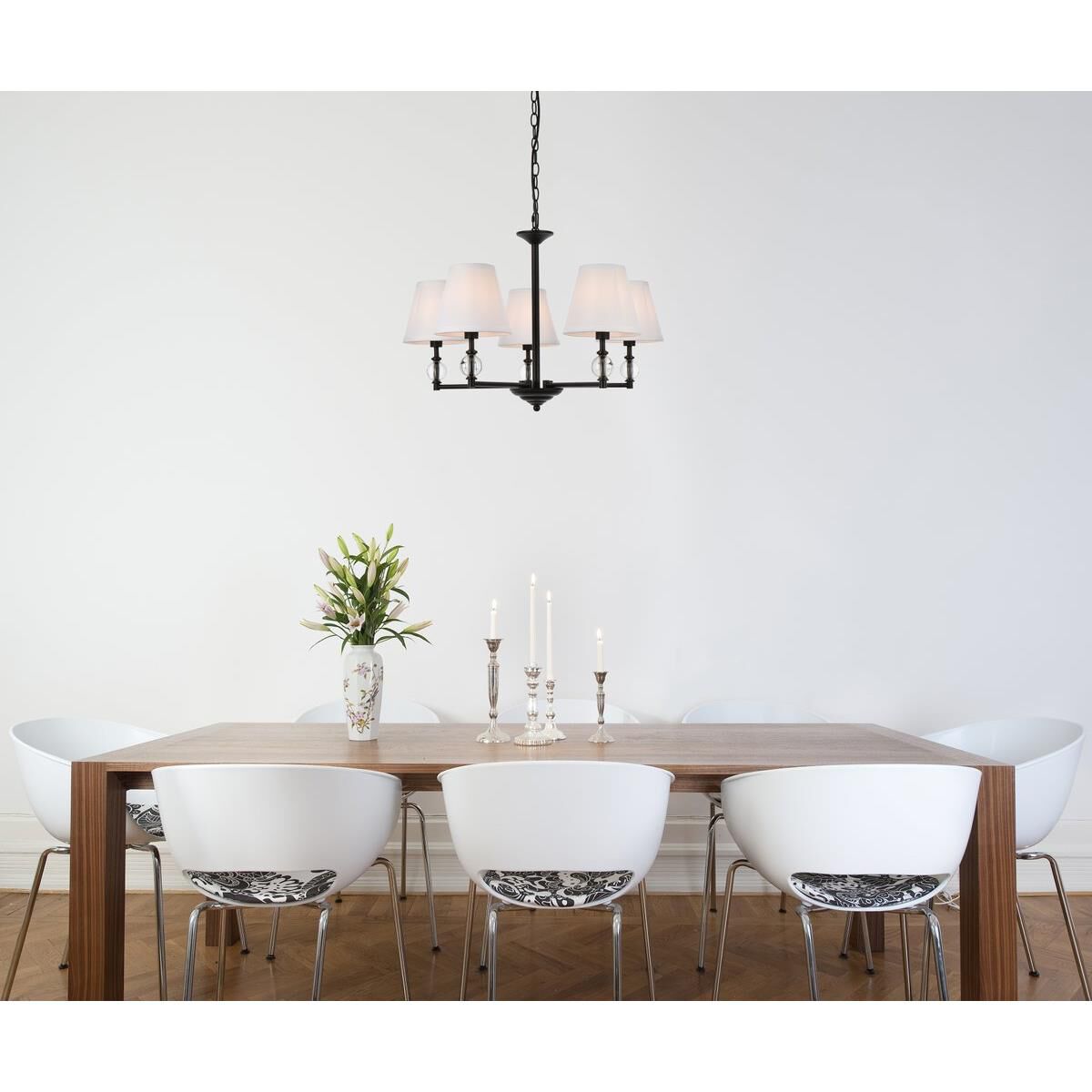 Bethany 27 Inch 5 Light Chandelier by Elegant Lighting