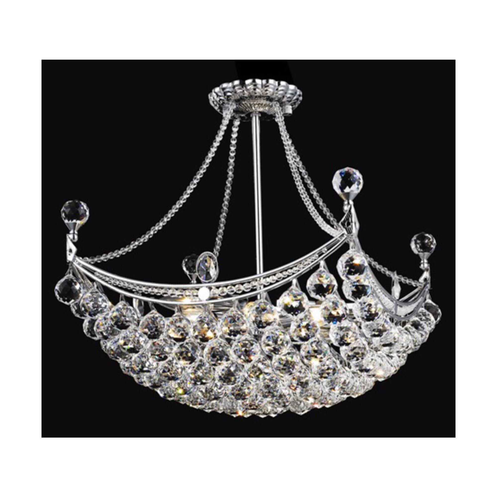 Corona 20 Inch 8 Light Semi Flush Mount by Elegant Lighting