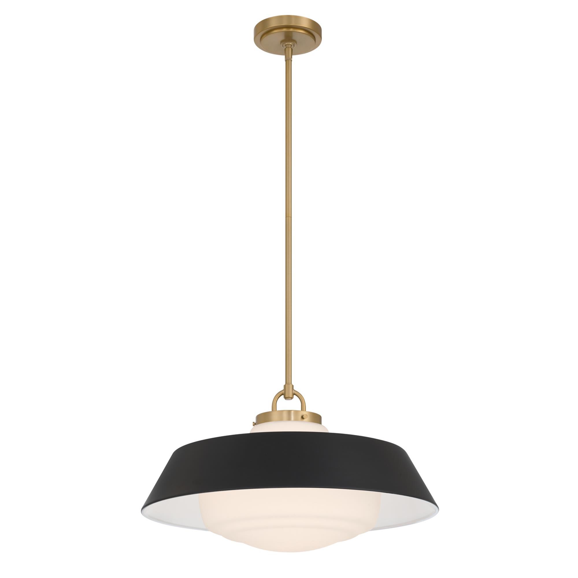 Shown in Vibrant Gold finish and Steel glass and Steel shade