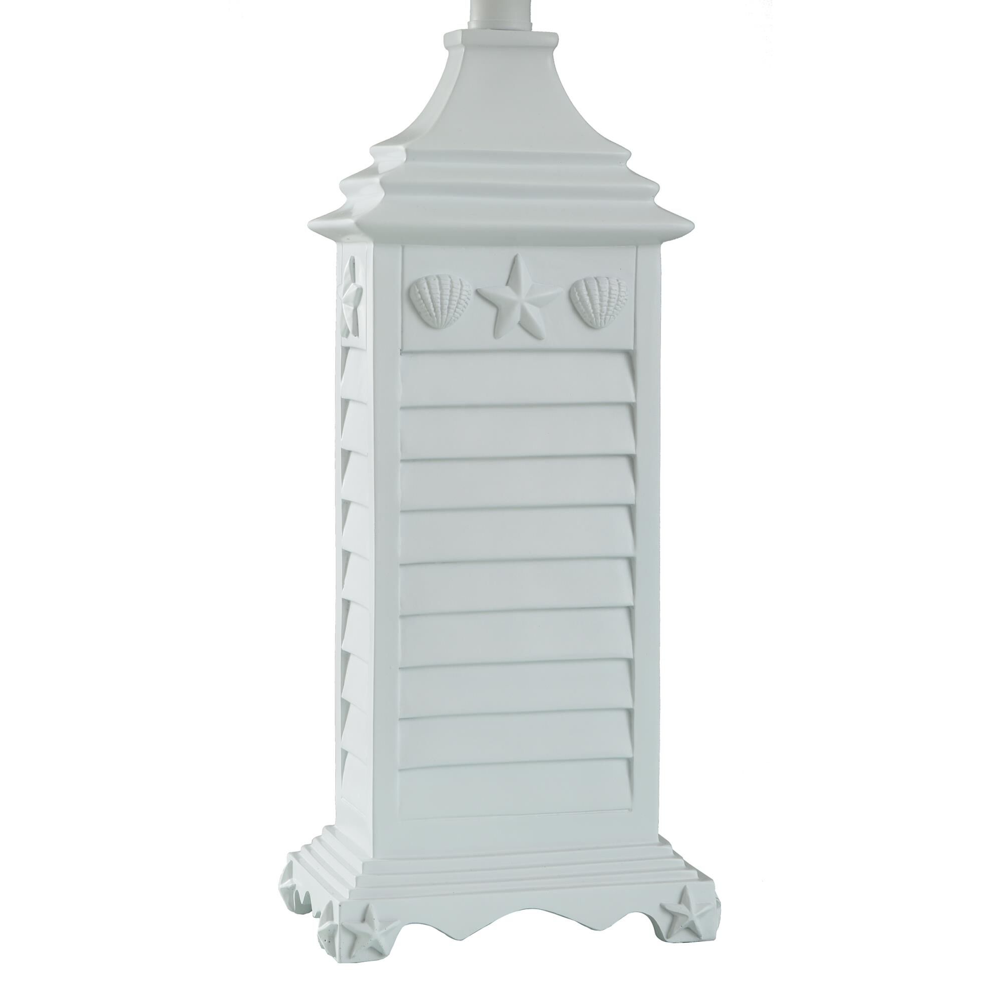 Shown in White Of Monterey finish and White Softback Fabric shade