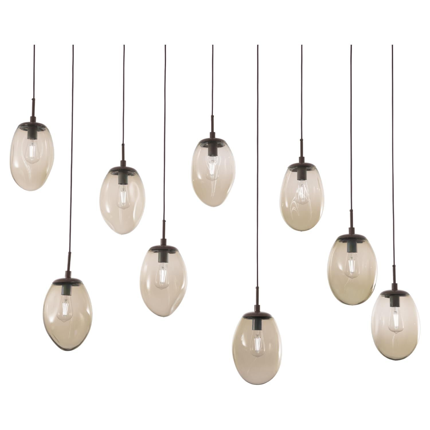 Levi Wilson Nebula 68 Inch 9 Light Linear Suspension Light by Hammerton Studio