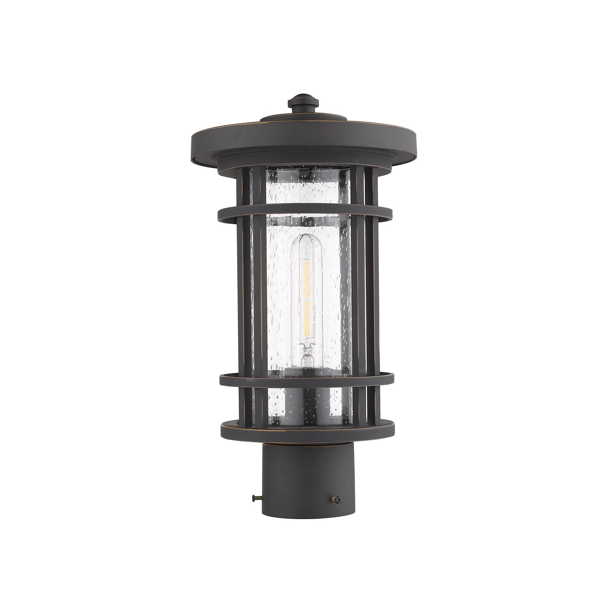 Shown in Oil Rubbed Bronze finish and Glass shade