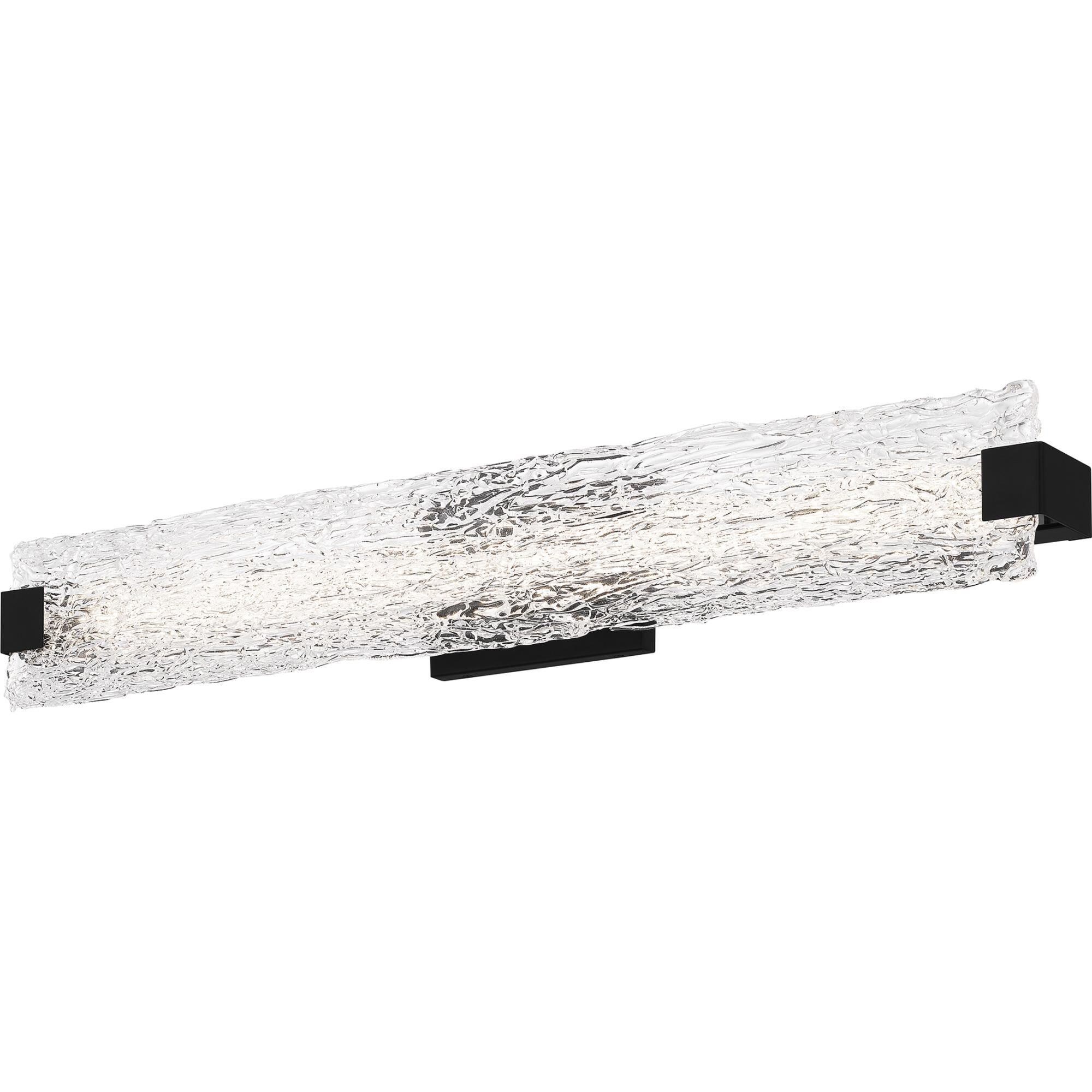 Shown in Matte Black finish and Clear Textured glass