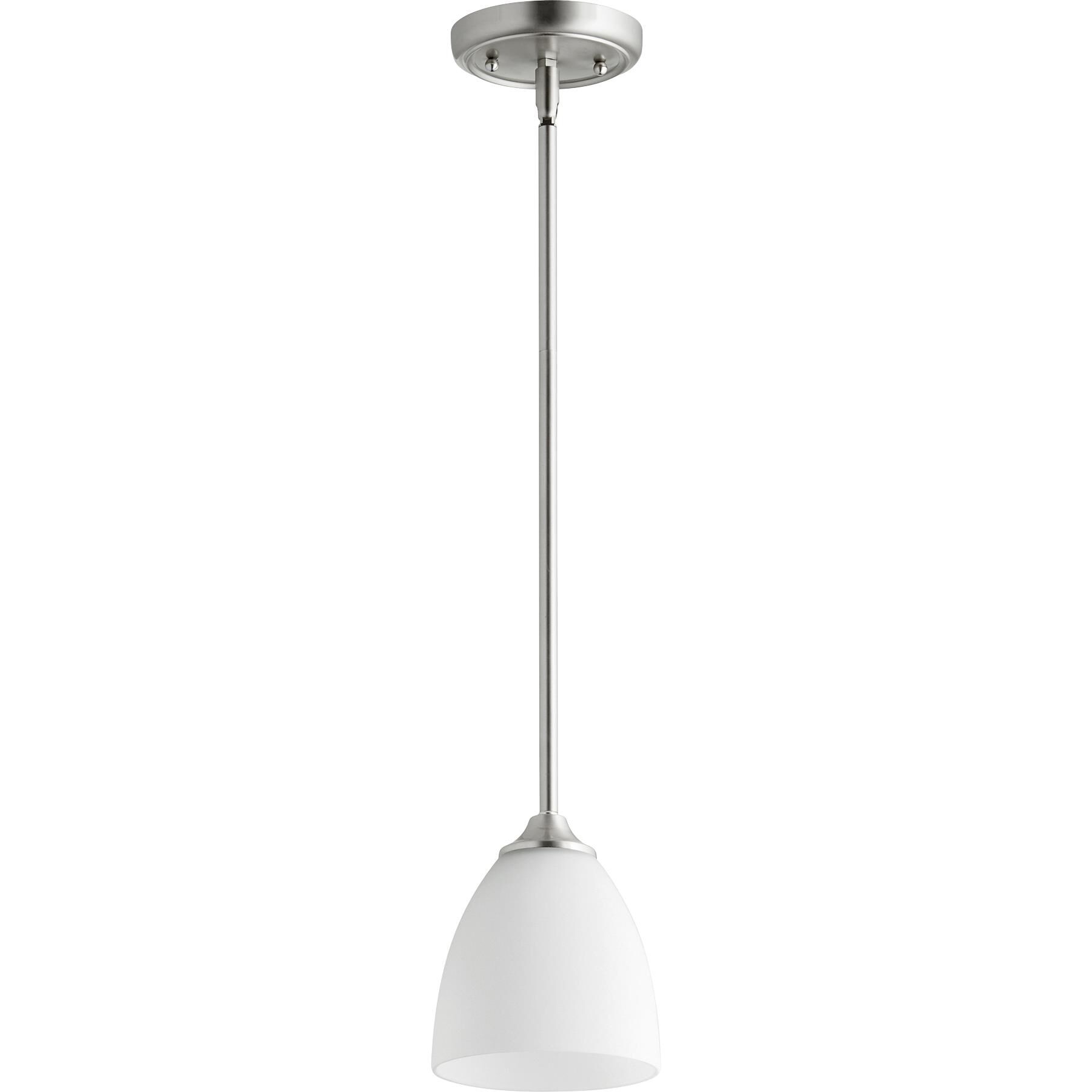 Shown in Satin Nickel finish and Satin Opal shade