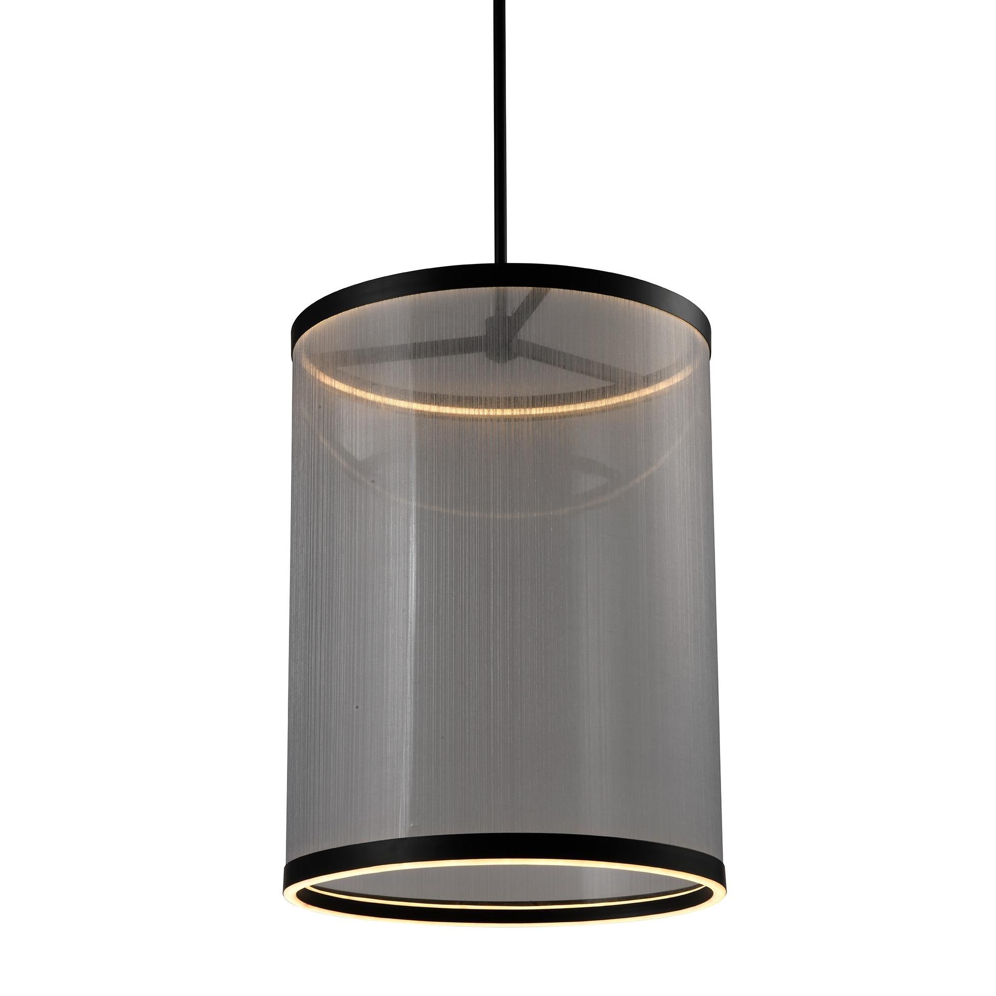 Shown in Black finish and Silver Organza Hardback shade