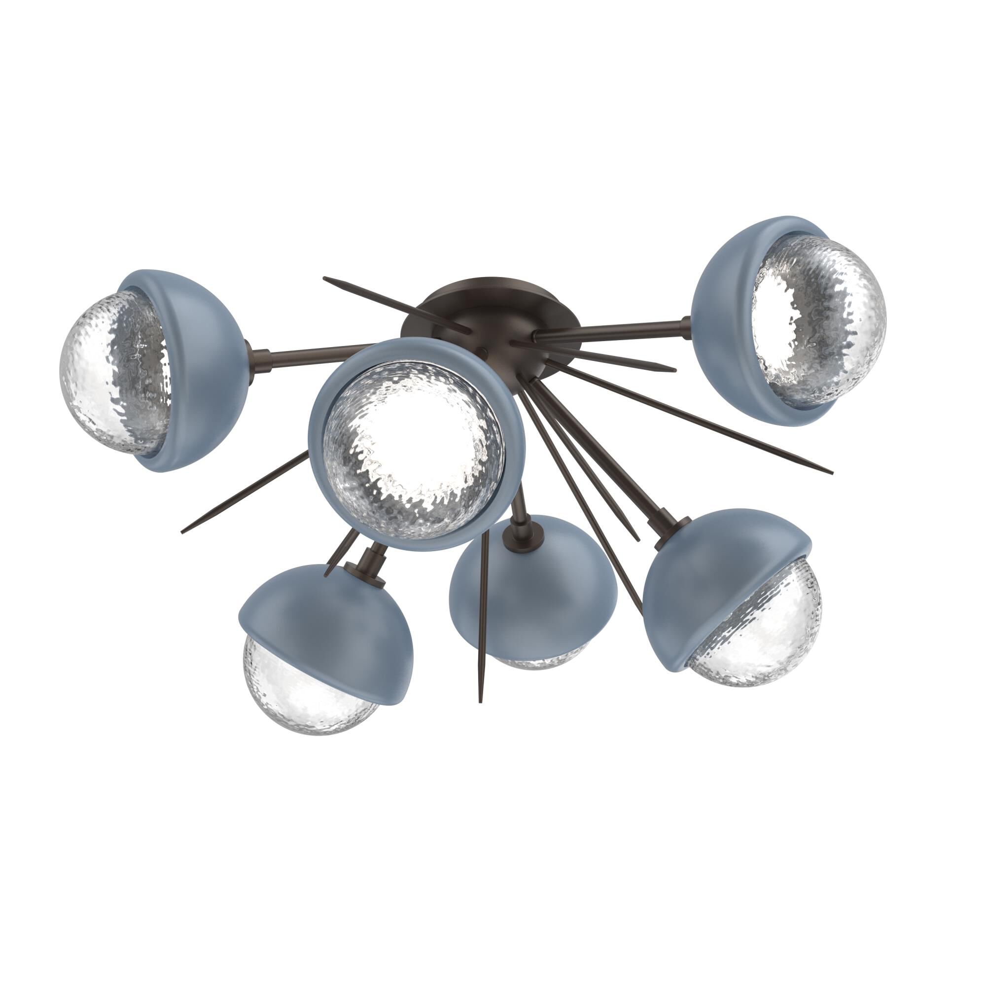 Levi Wilson Cabochon 28 Inch Semi Flush Mount by Hammerton Studio