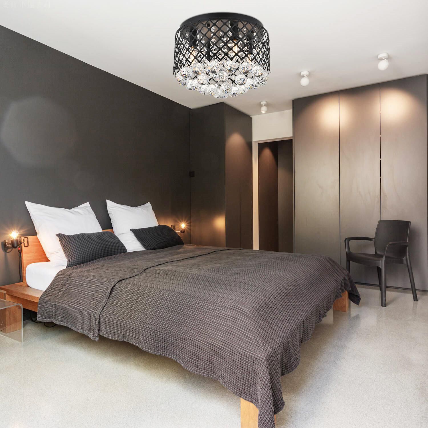 Shown in Matte Black finish and Clear Royal Cut crystal