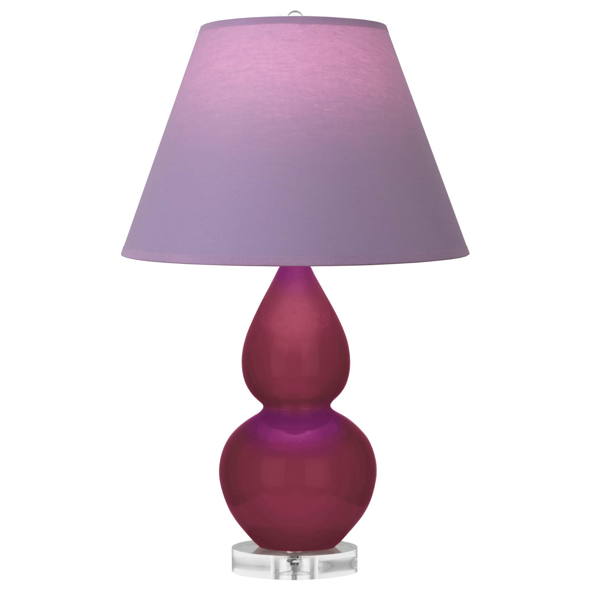 Shown in Sugar Plum finish and Lavender and Plum shade and Lucite accent