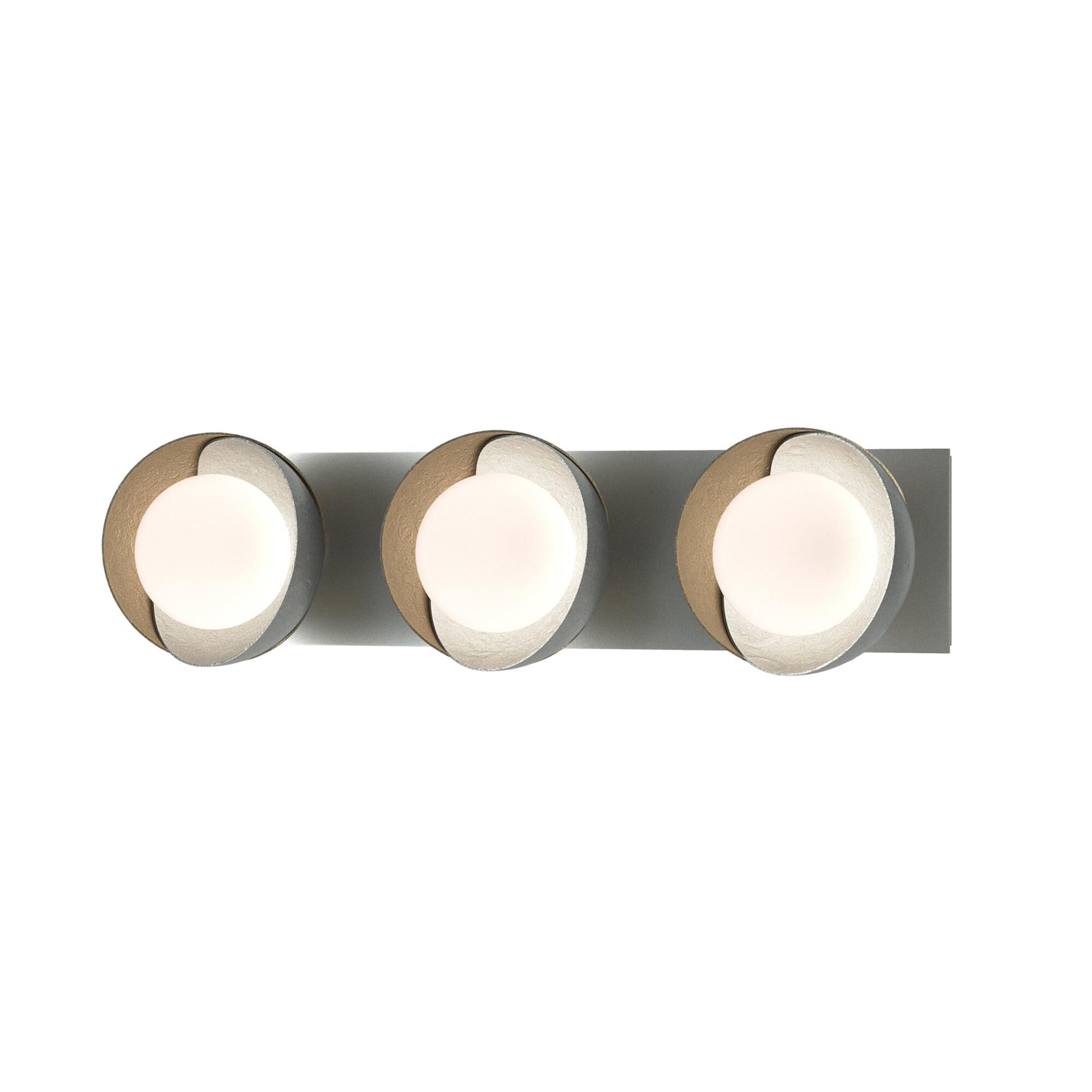 Shown in Vintage Platinum finish and Opal glass and Soft Gold (84) accent