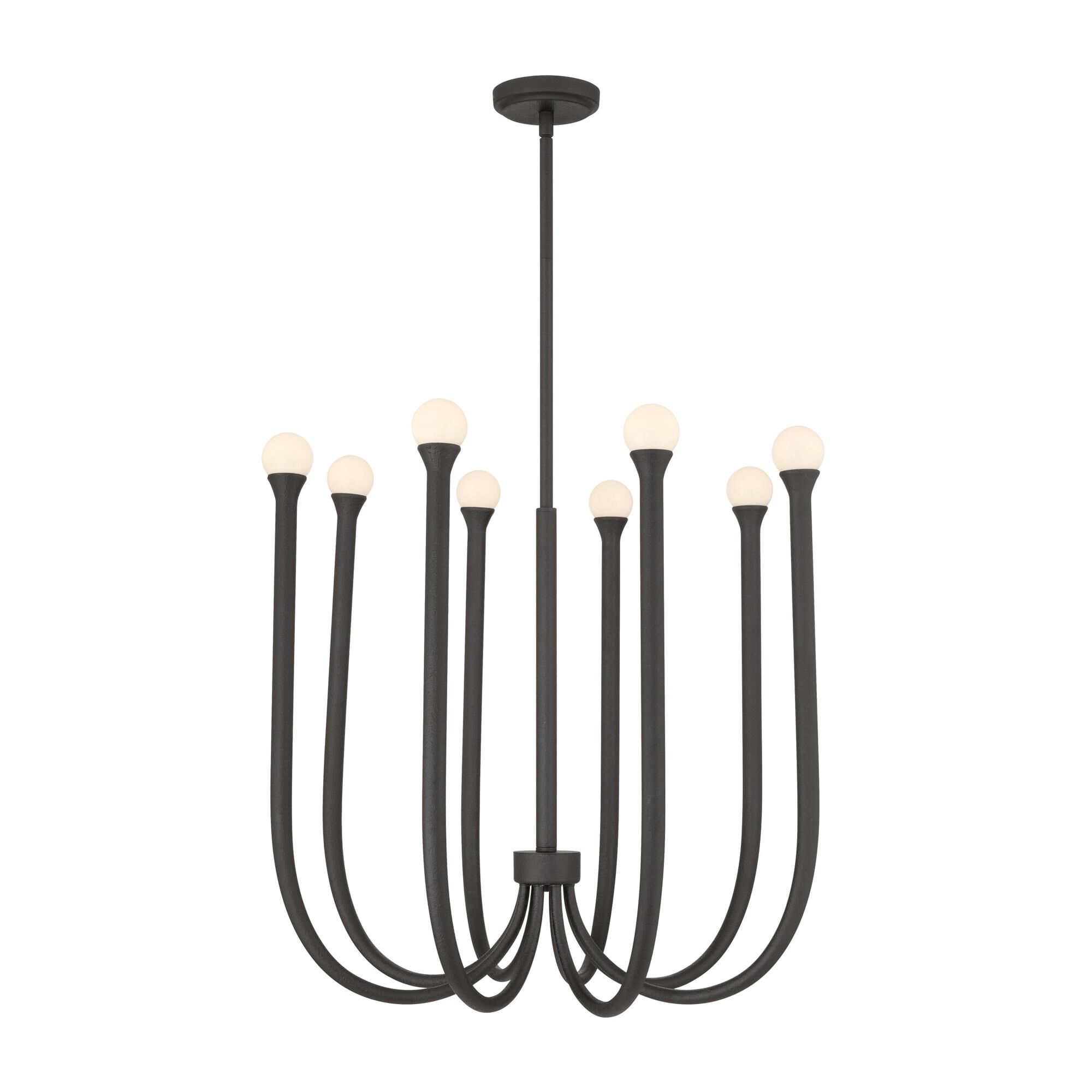 Shown in Plaster Black finish and Opal glass