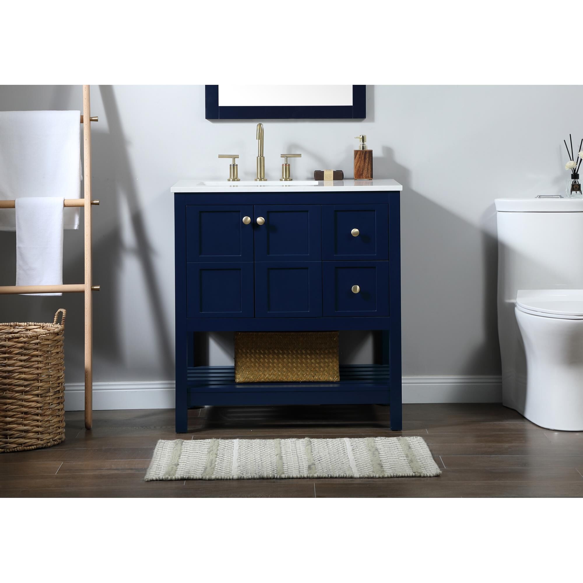 Shown in Blue finish