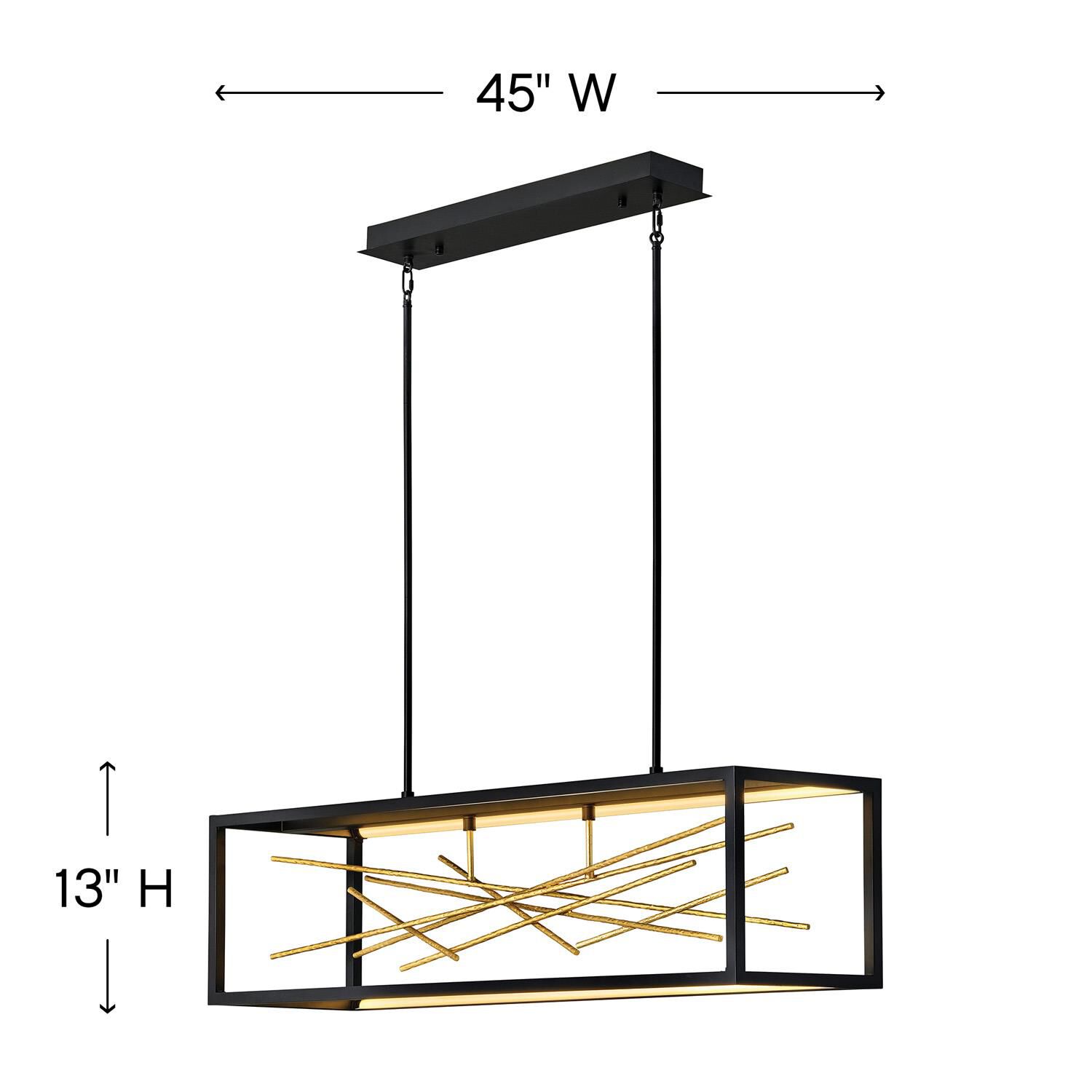 Styx 45 Inch 1 Light LED Linear Suspension Light by Fredrick Ramond