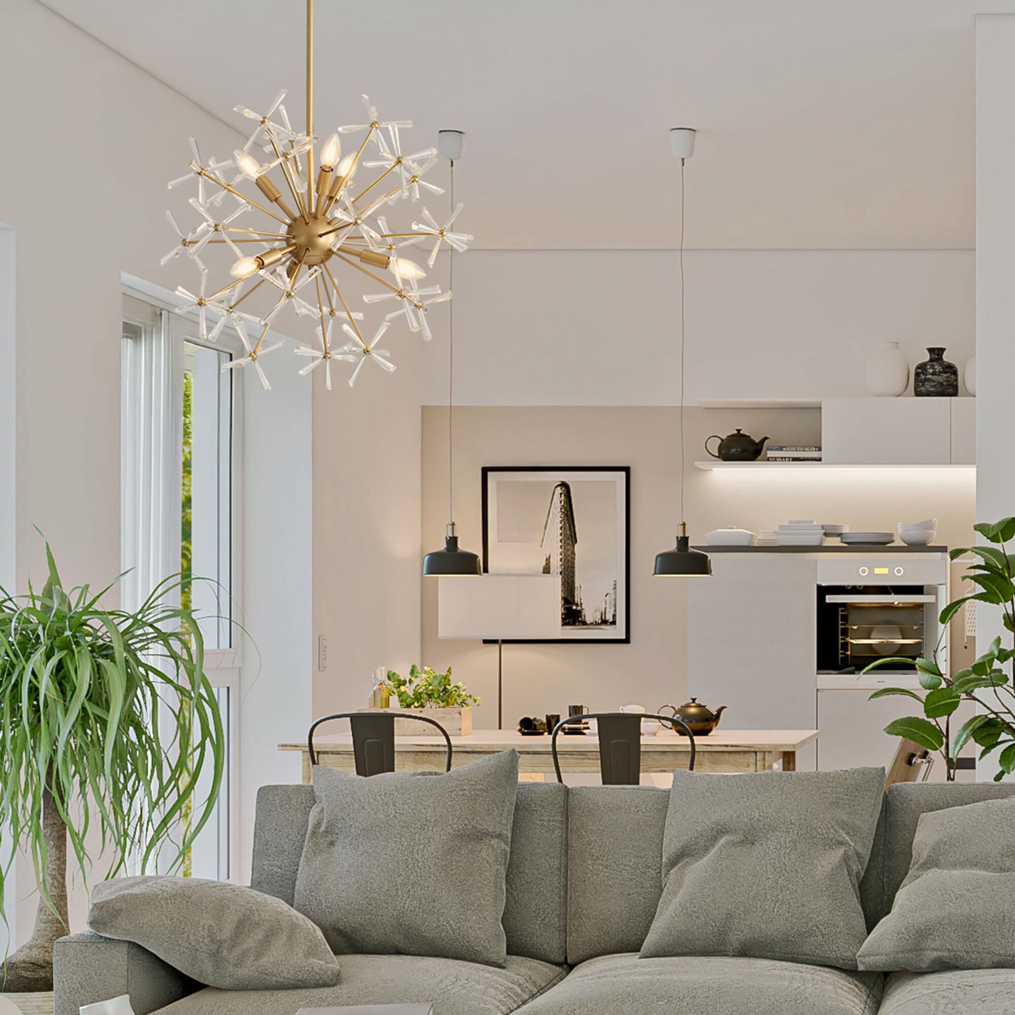 Dandelion 24 Inch Large Pendant by Golden Lighting