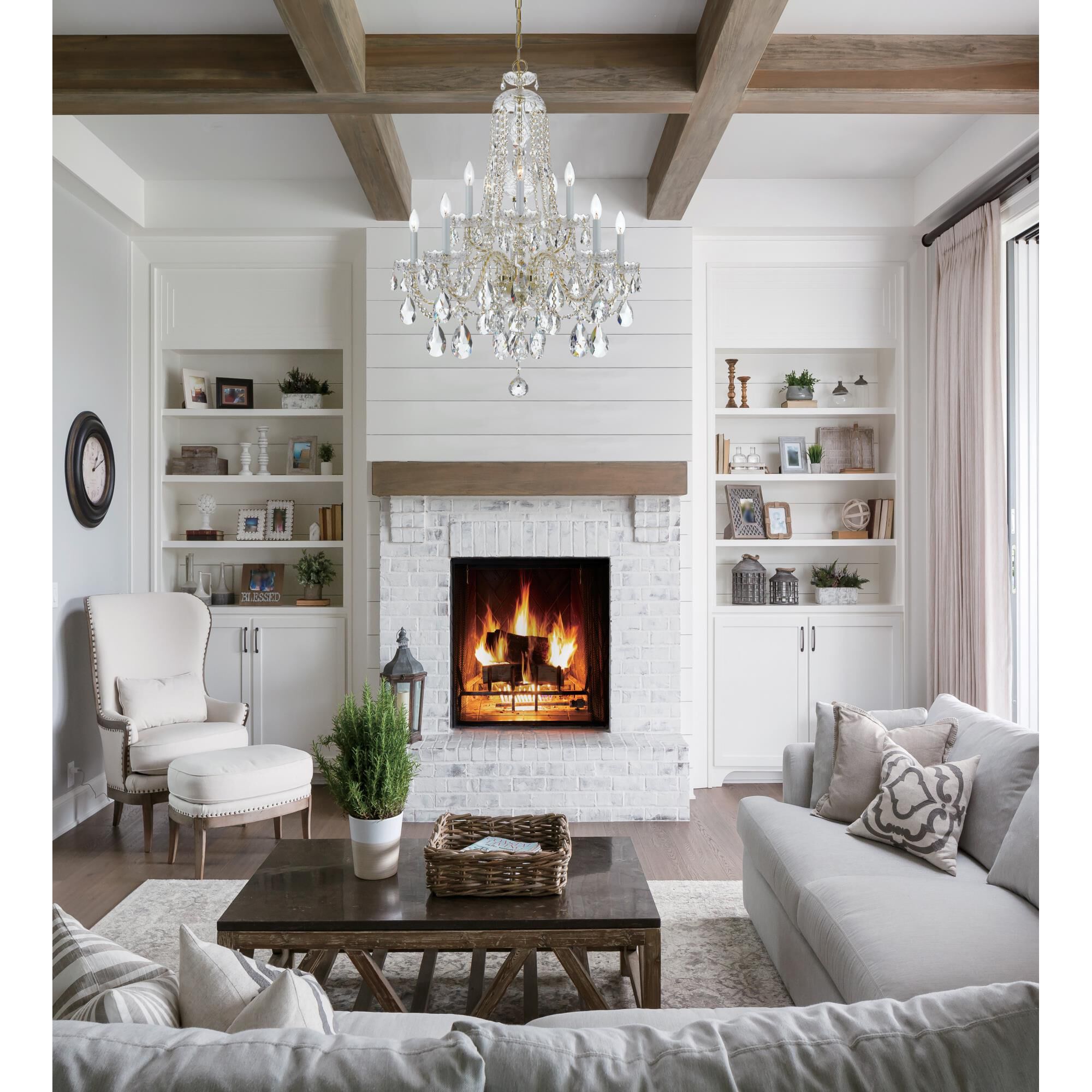 Traditional Crystal 32 Inch 10 Light Chandelier by Crystorama