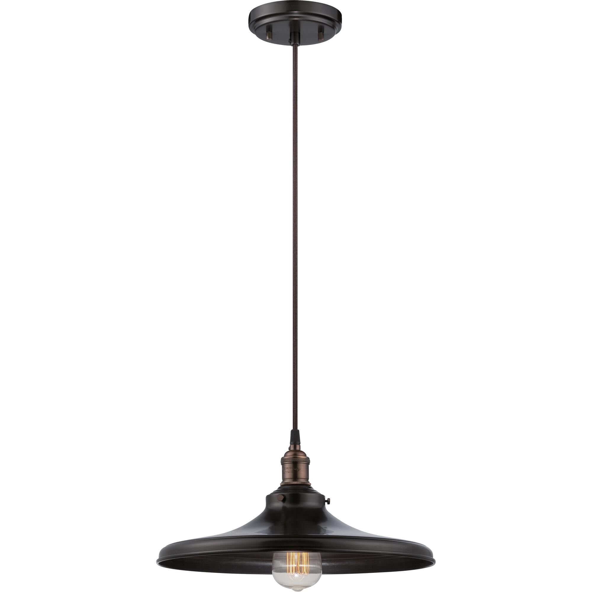 Shown in Rustic Bronze finish and Metal shade