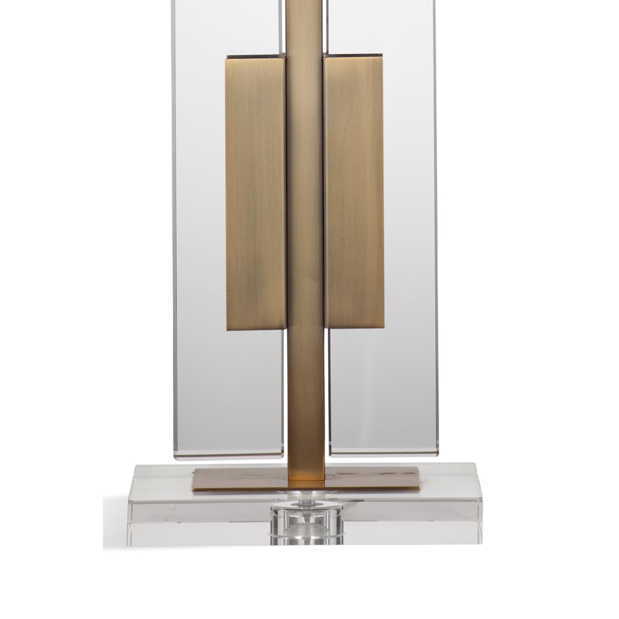 Shown in Brass finish and White shade